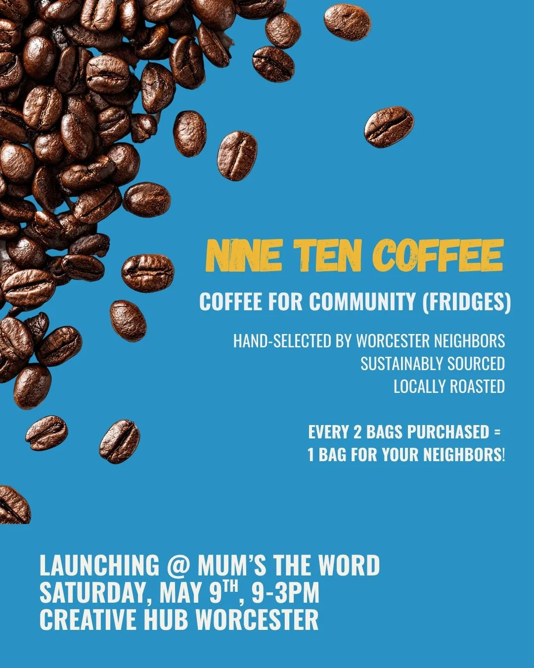 Love coffee? Love sharing coffee with your neighbors? We got you!

Woo Fridges is working with @rainydaycoffee.na to get more coffee to the fridges! 

☕ Nine Ten Coffee is named in honor of Worcester's first community fridge at 910 Main St. 

Like th