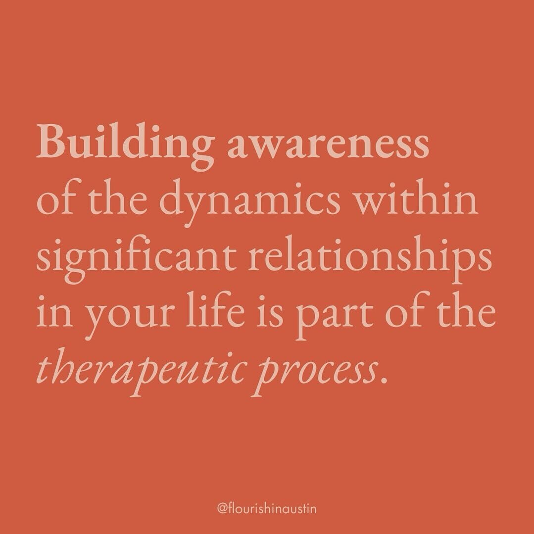 Are you ready to see yourself and significant others in a way that could shift your relationships? 

Building awareness of the dynamics within significant relationships in your life is part of the therapeutic process.

Seeing yourself interacting wit