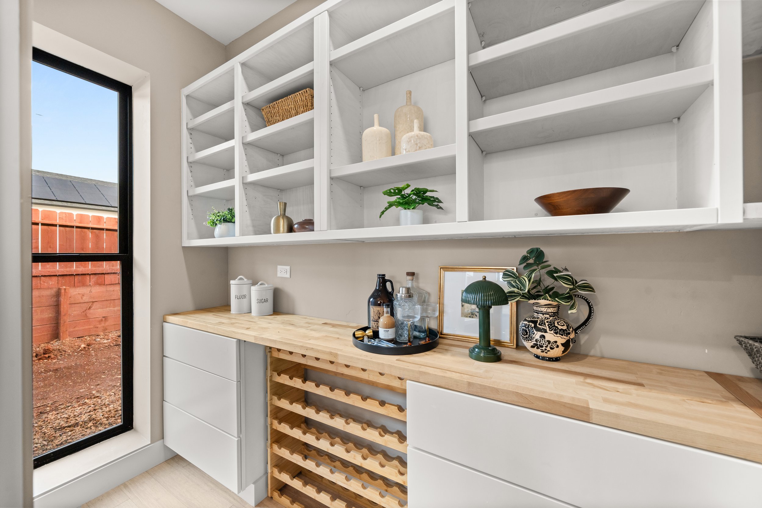 5093 Malibu Drive, Paradise, CA Kitchen Custom Walk-In Pantry with Wine Rack