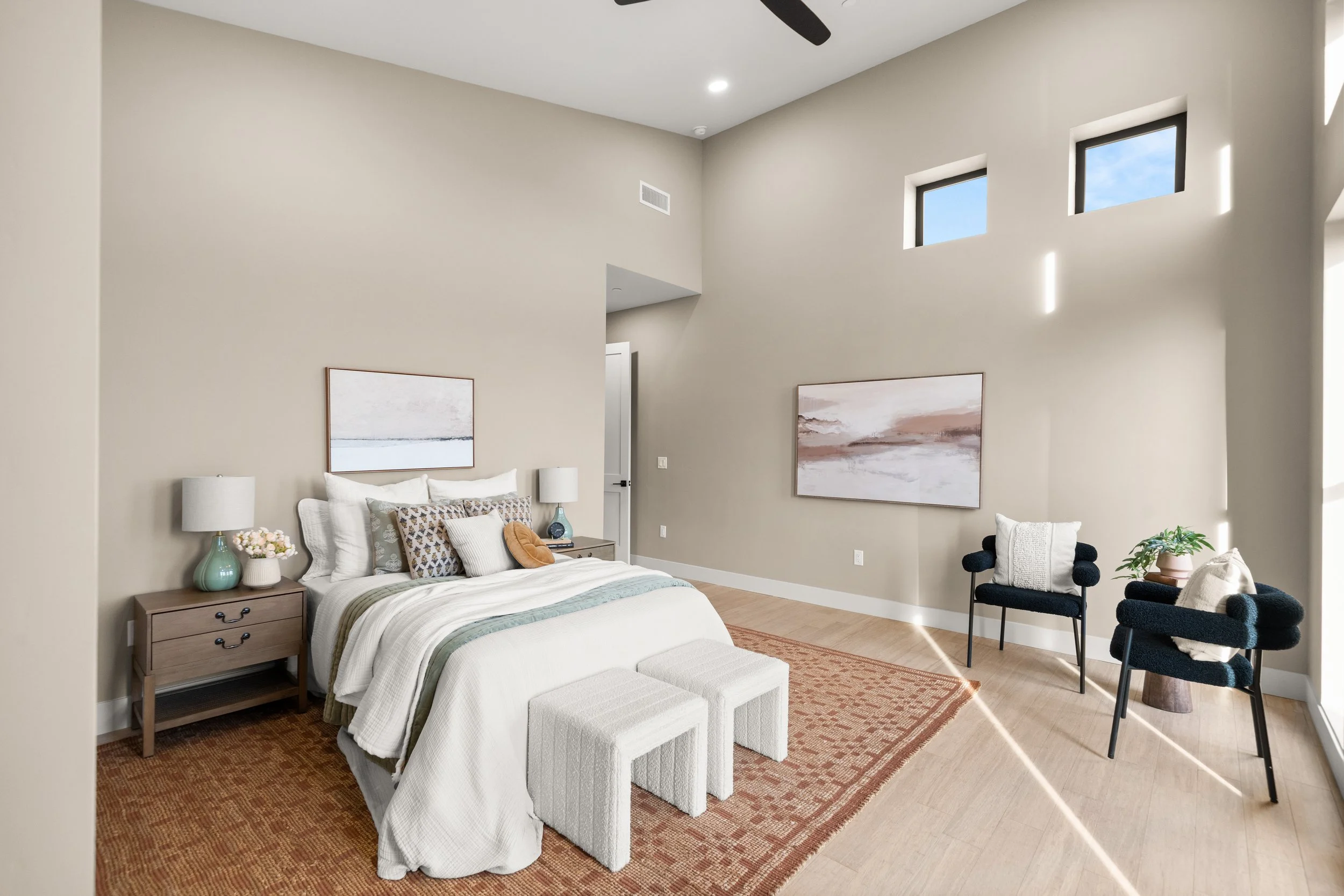 5093 Malibu Drive, Paradise, CA Bedroom 1  Vaulted Ceiling & Fan