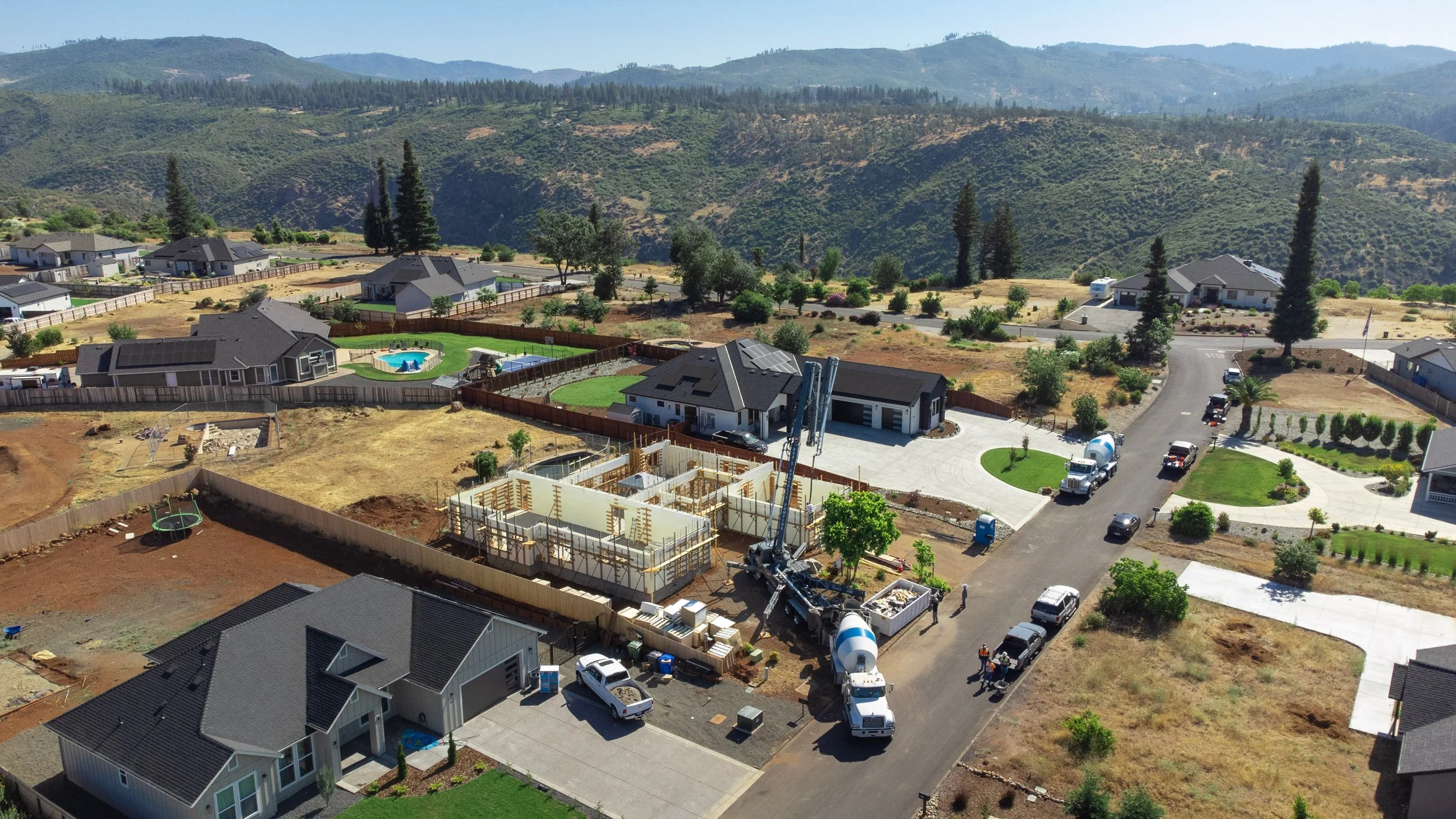 5093 Malibu Drive, paradise. Fire resistant construction. ICF construction in progress.