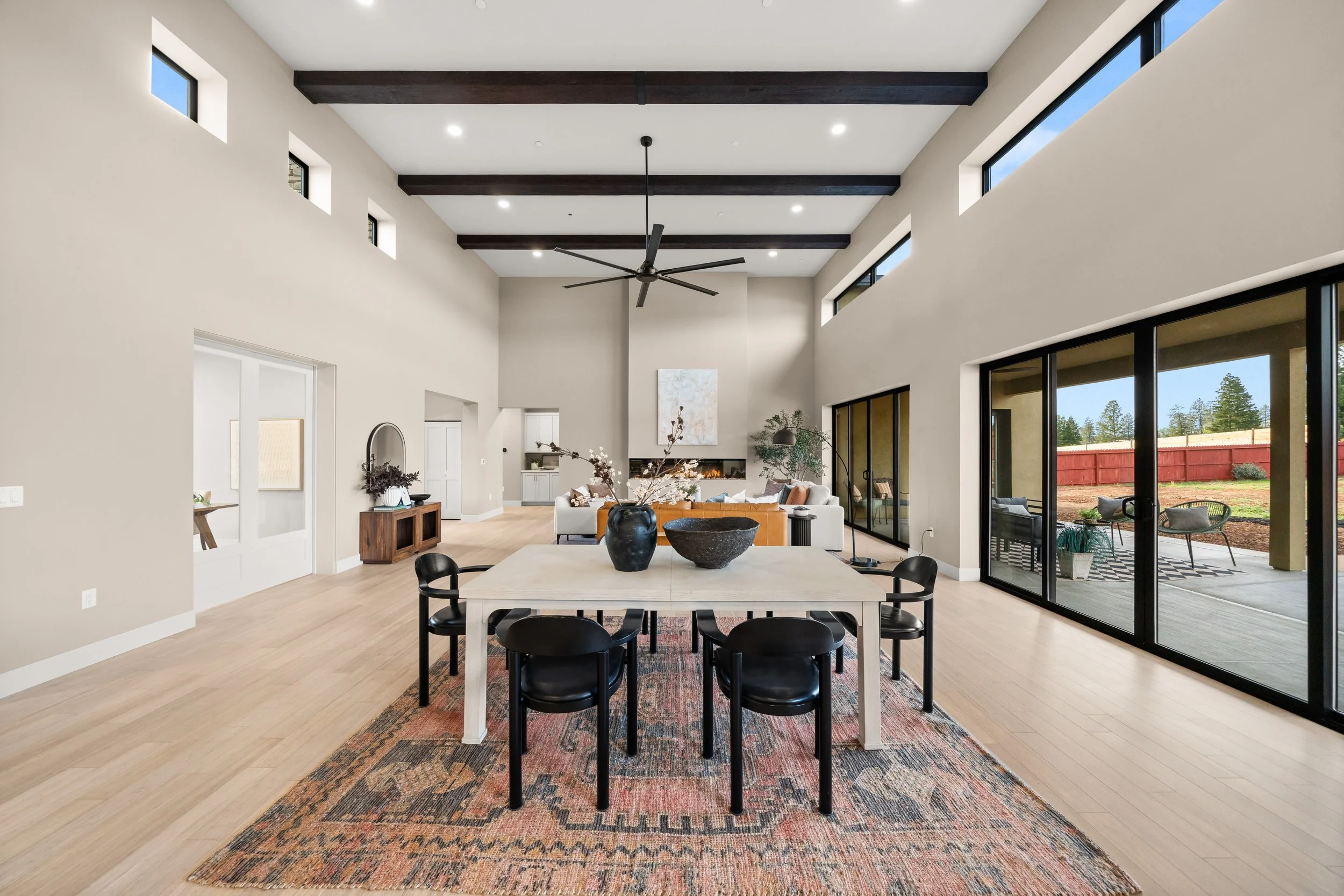 5093 Malibu Drive, Paradise, CA Great Room Connection to California Room (Dual Sliding Doors)