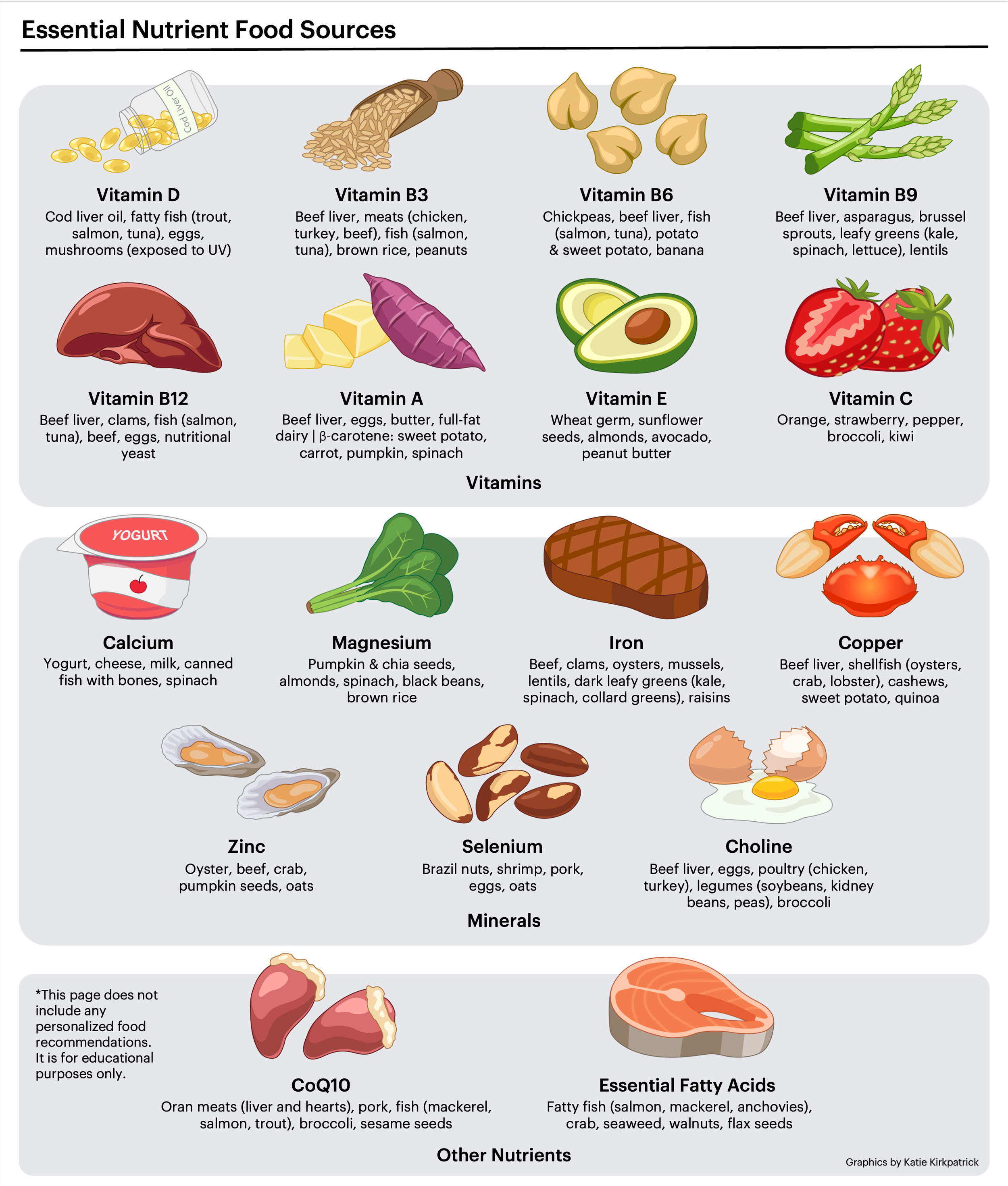 Essential Nutrients Foods Page