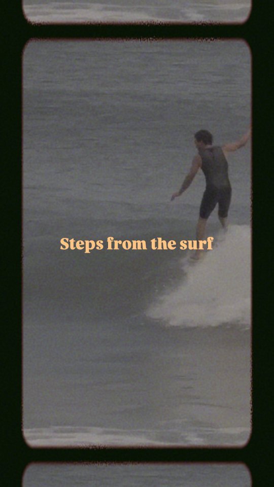 Steps from the surf...
Waxed my board and felt the stoke,
First wave in—SNAP! That sucker broke.
A local yelled, “That’s what you get!”
(Then paddled out with a cigarette).
Sunburnt back, foam in my hair,
Locals yelling, &ld