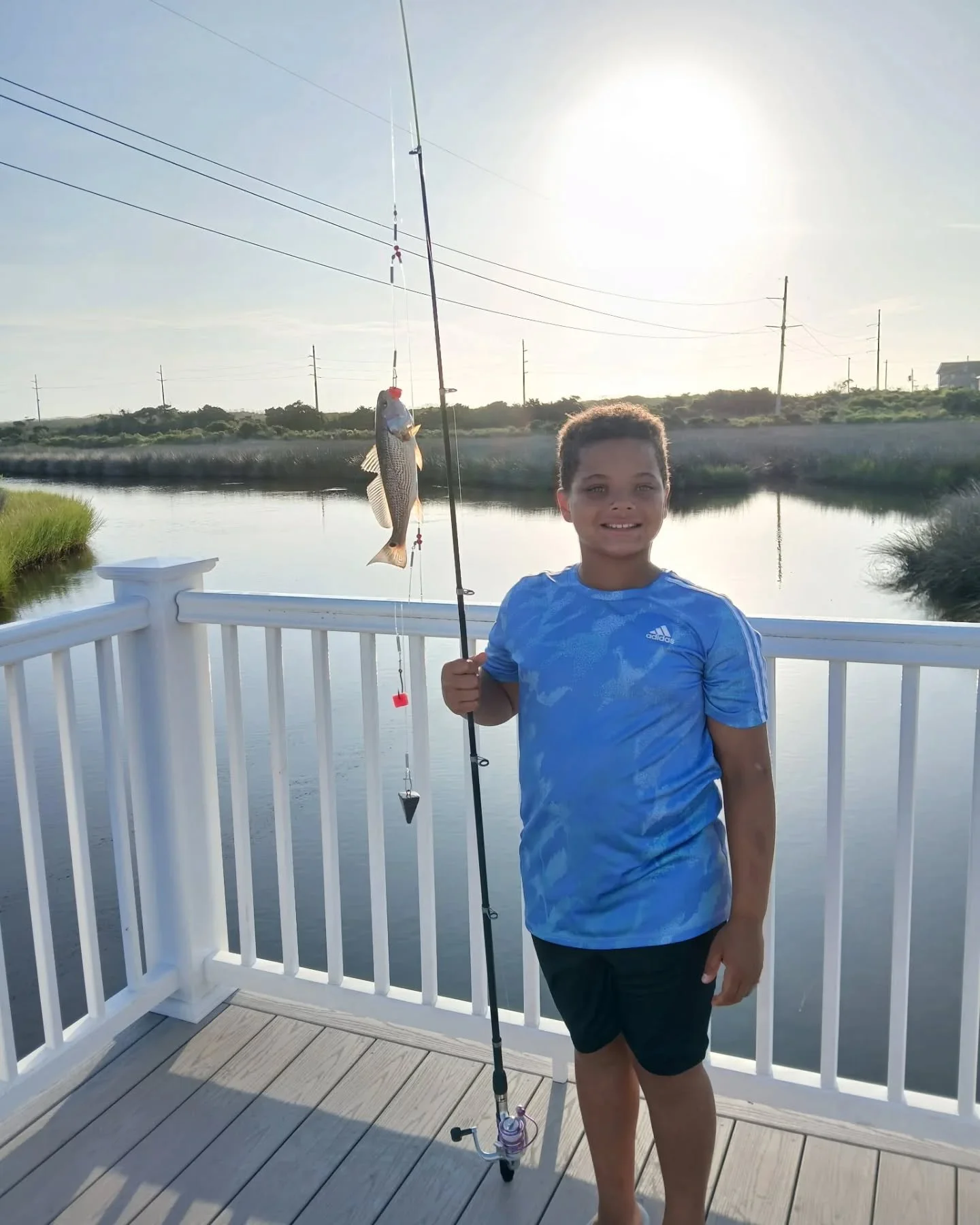"It’s not the wand, it’s the wizard. π£ Rhone landed this beautiful red drum (aka channel bass) first thing this morning—out back behind Tower Circle Motel.
Our guests love casting lines right from the canal, and moments like