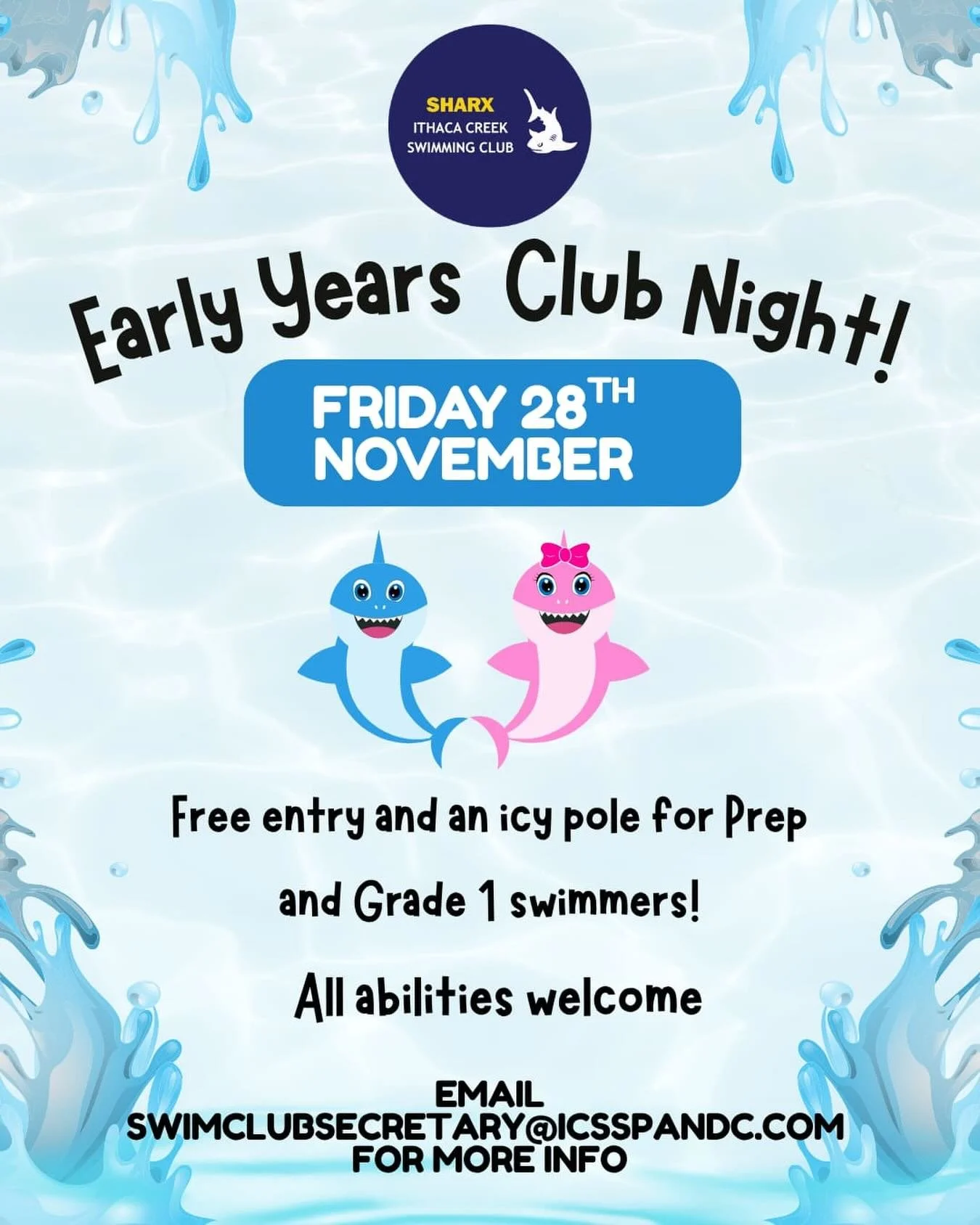 ⭐️ Nominations are open for a big club night welcoming our youngest swimmers and celebrating our graduating Year 6 legends! ⭐️

If you&rsquo;re a newer family or swimmer, this is an awesome week to jump in, meet the crew, and have a splash. And our Y