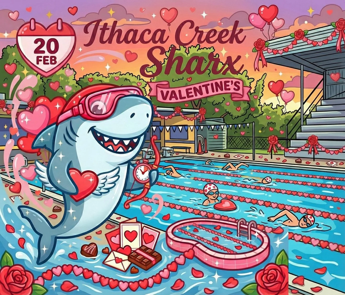 Water is our love language ❤️ so dive into the next Sharx club night. 

Friday 20th February 
Nominate in the Swim Club app
Timings
5:00 -5:30 pm Free Swim and BBQ open
5:30 - 5:45 pm Announcements and Awards
5:45  Racing starts! 

Don&rsquo;t forget