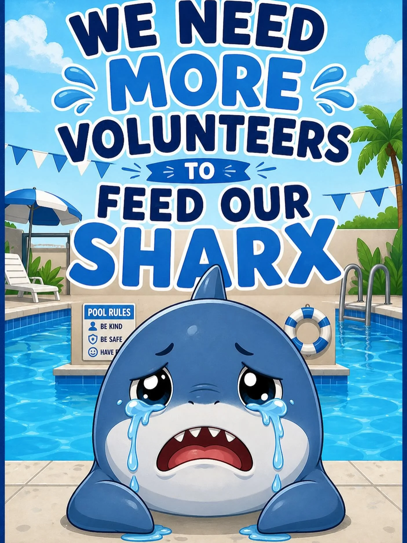 Hello Sharx!! We desperately need more volunteers to help feed our hungry little Sharx on Monday, Wednesday and Friday mornings. Even if you can only offer 20mins - we will take it! To sign up just open the Brekkie Rooster (link in Bio) and find a da