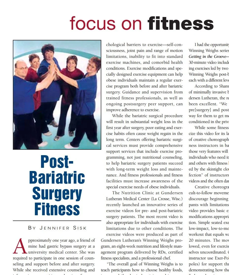 Today's Dietitian Focus on Fitness - Bariatrics