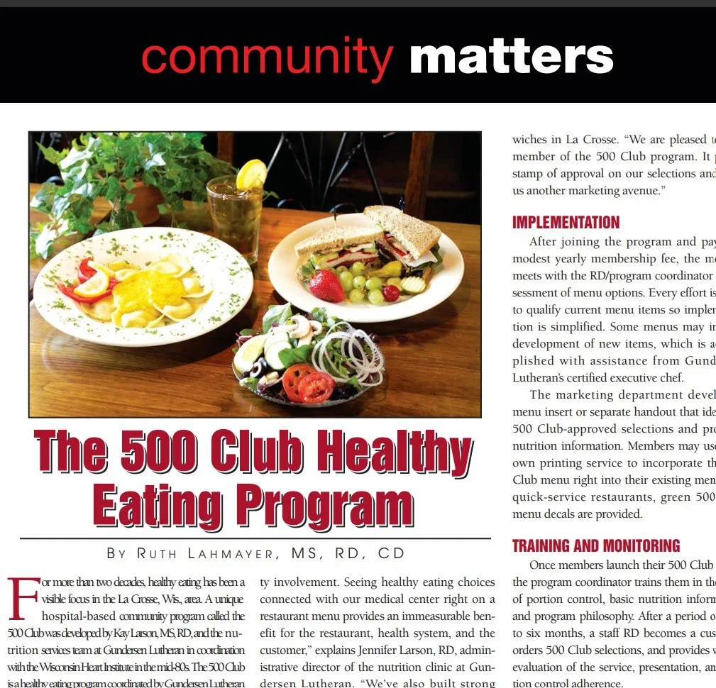 Today's Dietitian - Community Matters