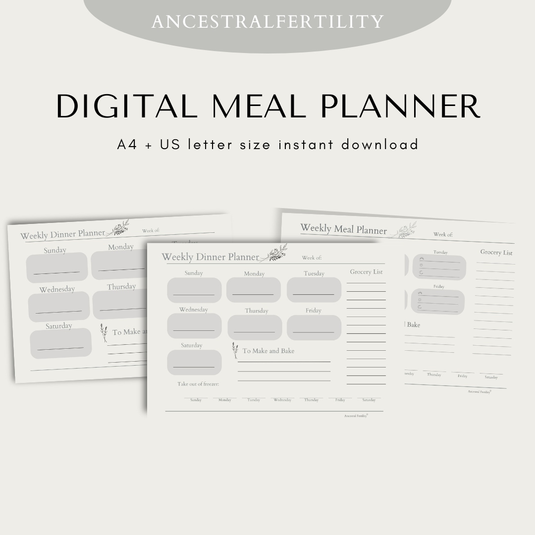 Easy Meal Planner Digital Download