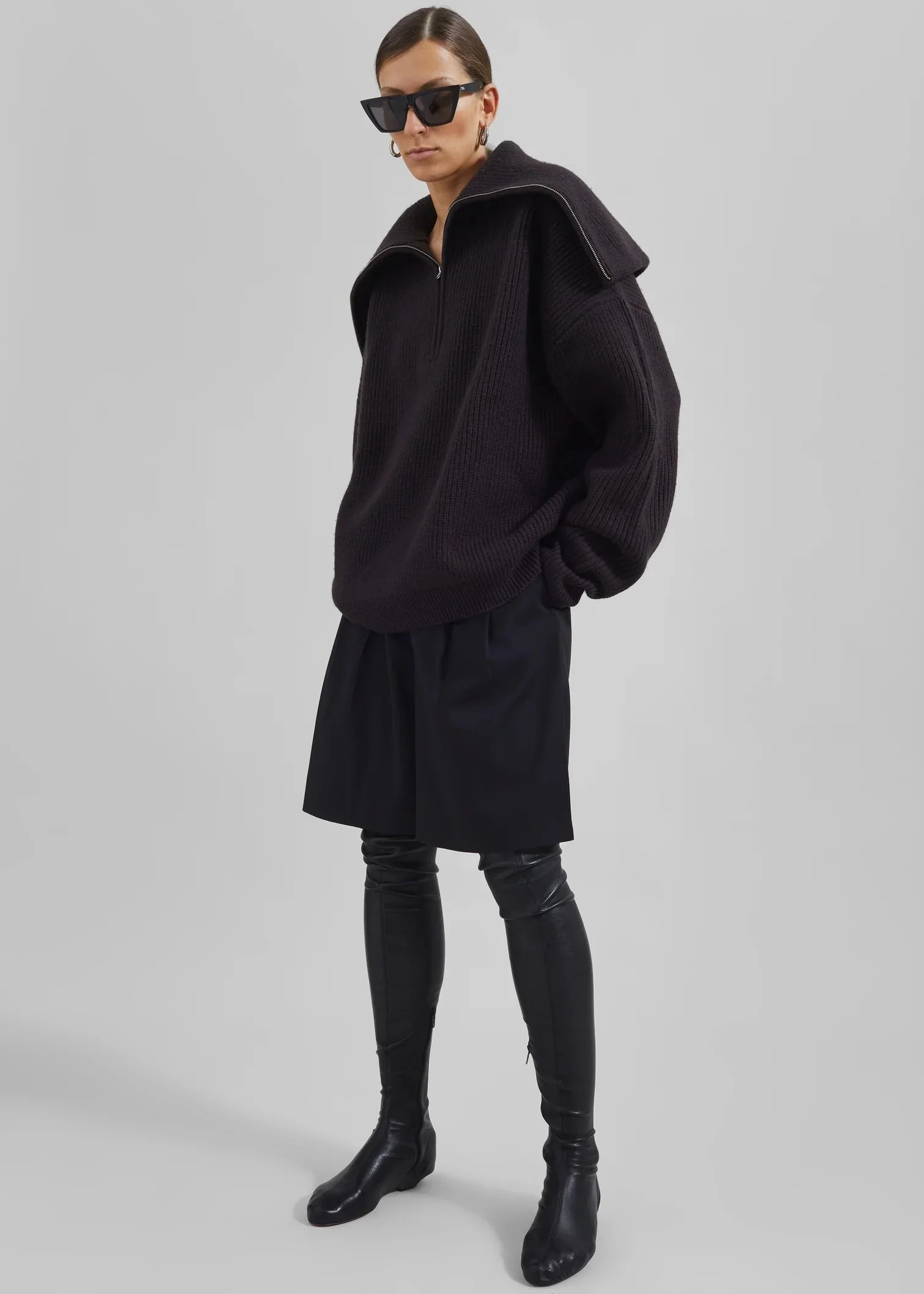 THE FRANKIE SHOP HAZEL OVERSIZED WOOL JUMPER