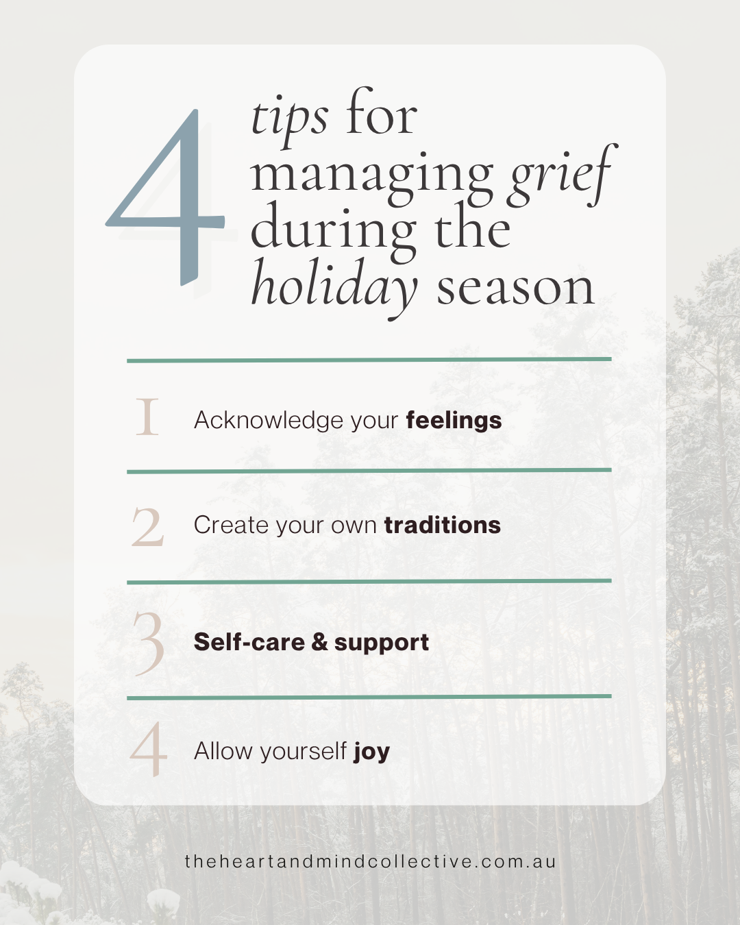 4 tips for managing grief during the holiday season