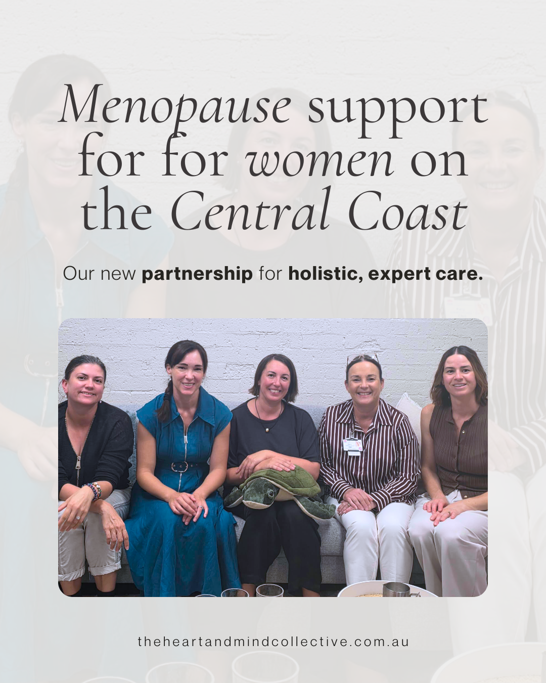 Menopause support for for women on the Central Coast