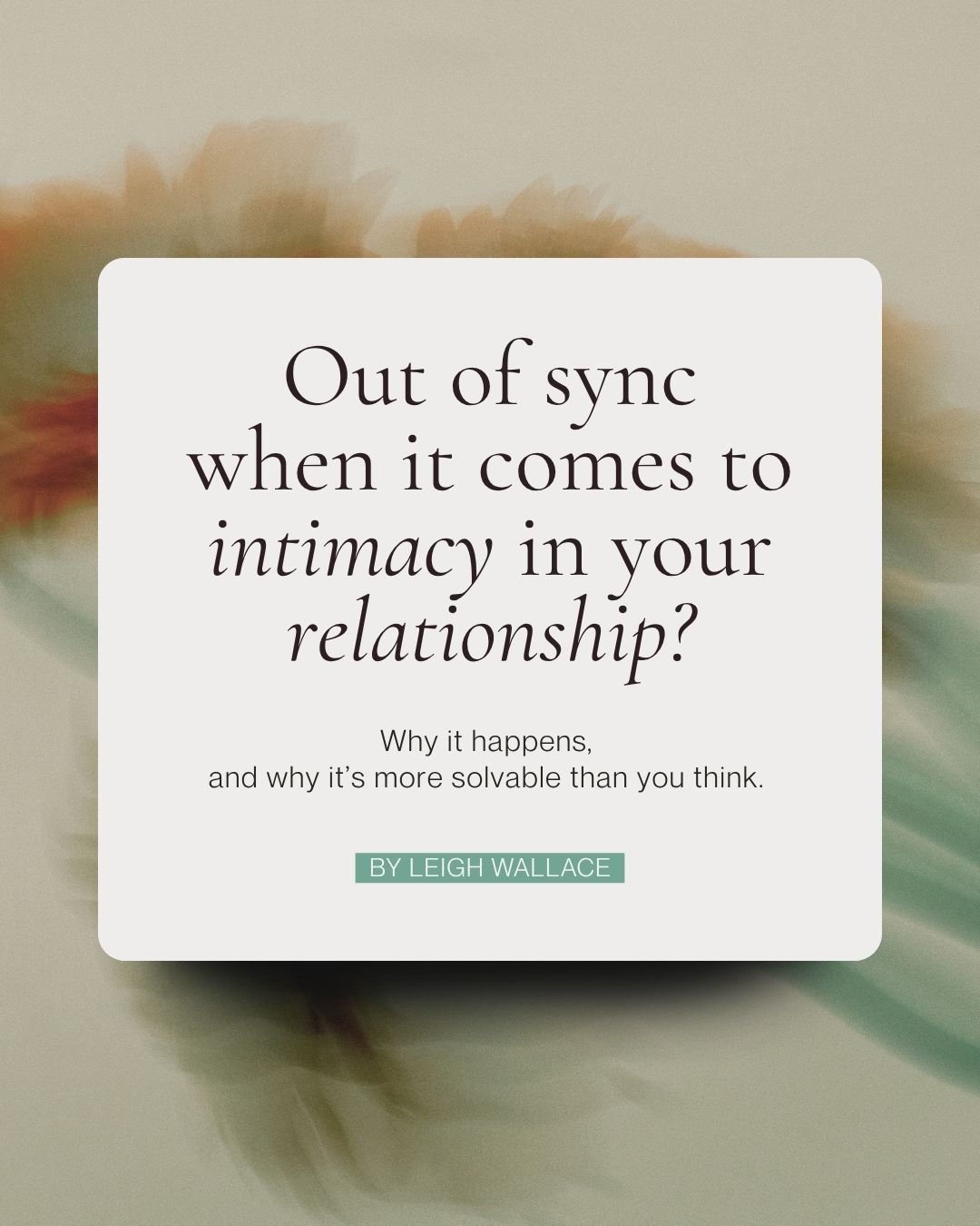 When One Partner Wants Intimacy More Than the Other
