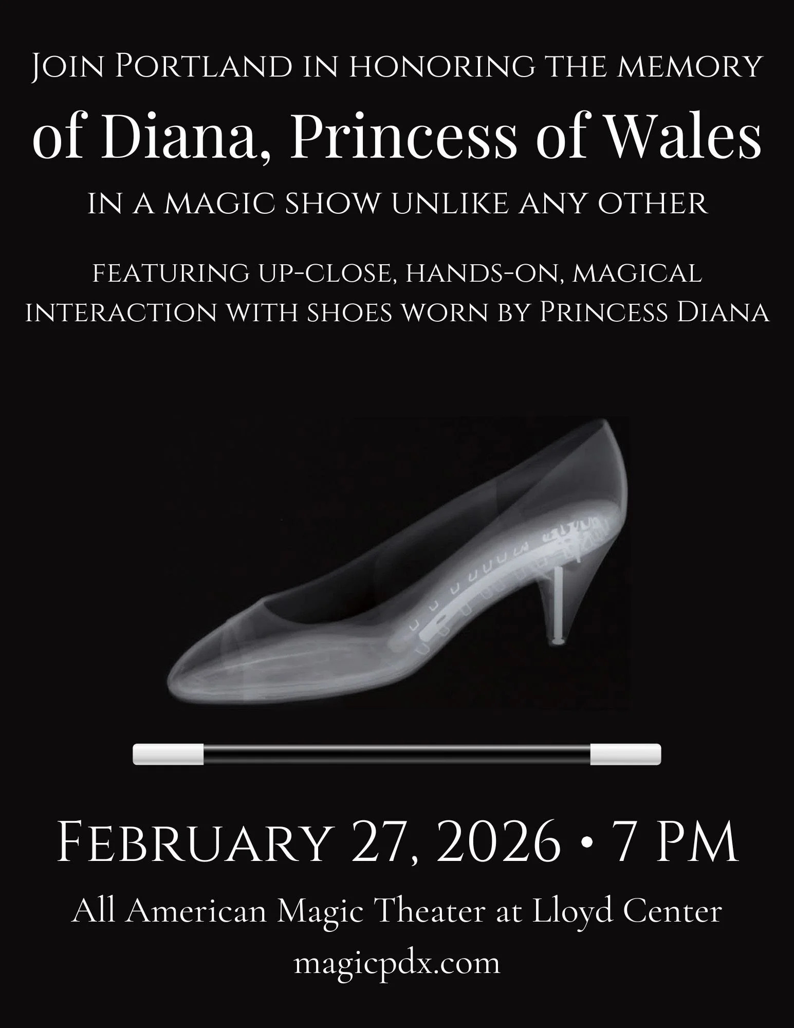 Princess Diana Shoes Magic Show Event