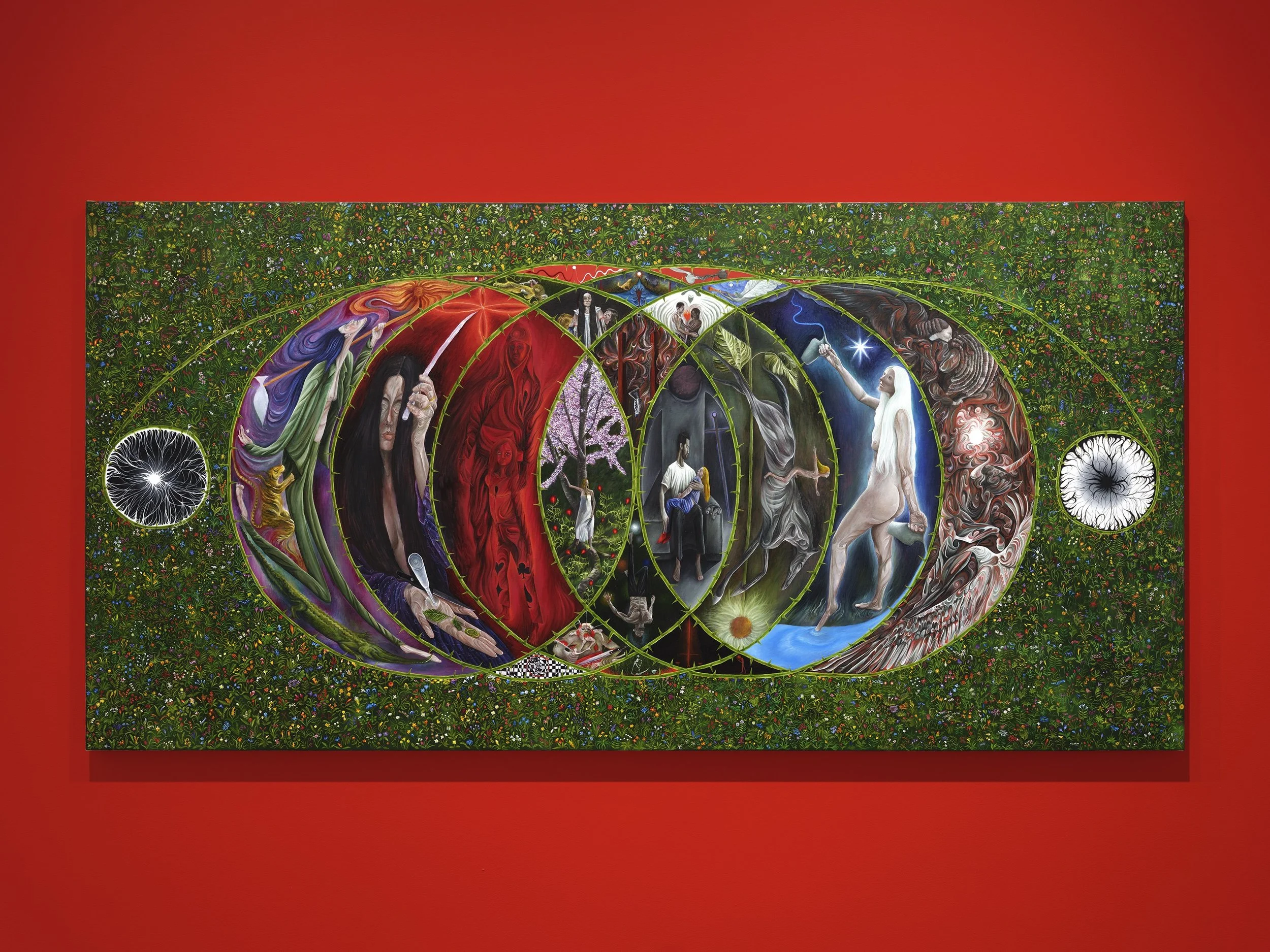 Srijon Chowdhury, Cycled Through the Wildflower Arcana, 2025, Oil on Linen | Steven Probert