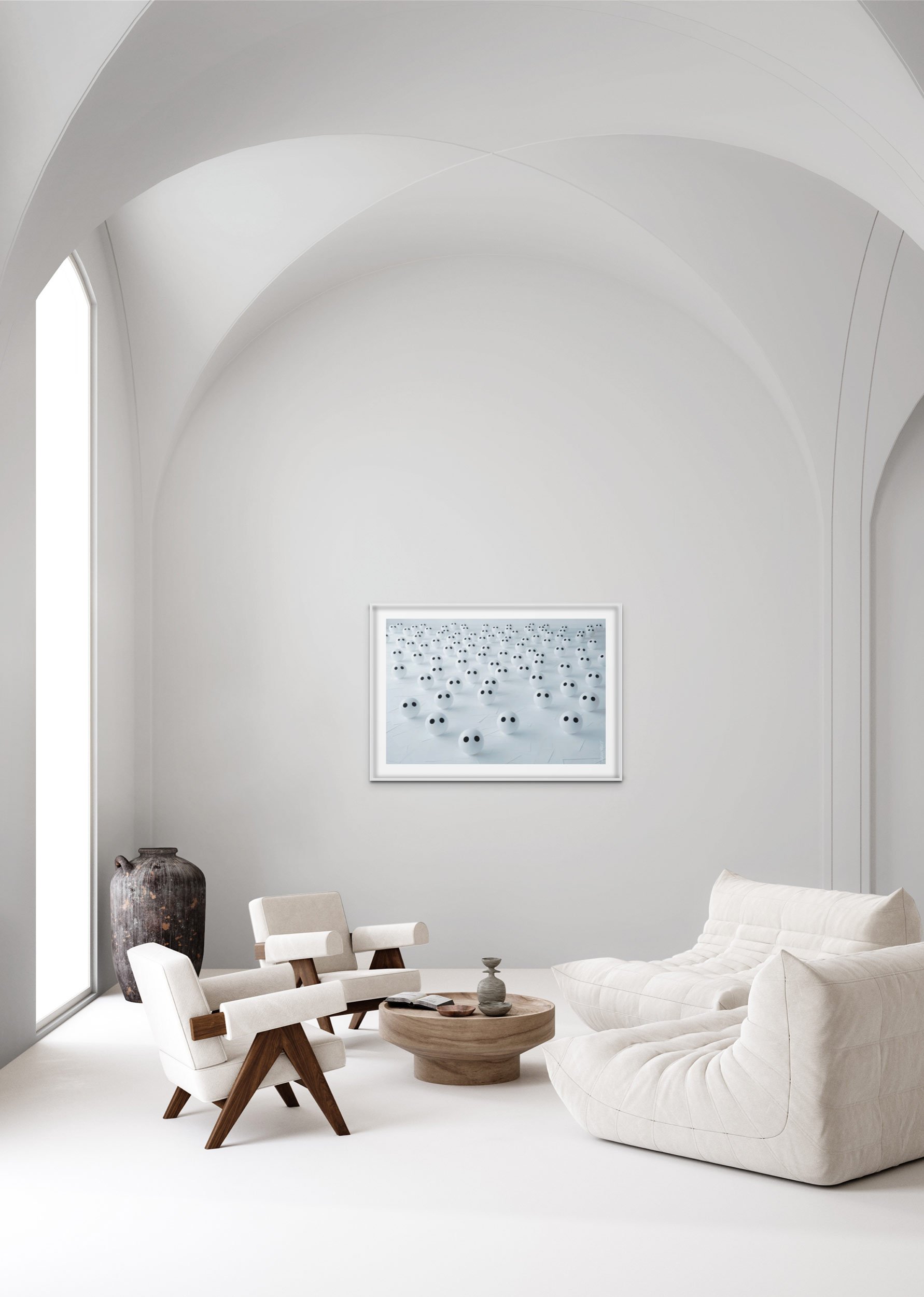 "Under the Clouds" by Azartget displayed in an interior setting.