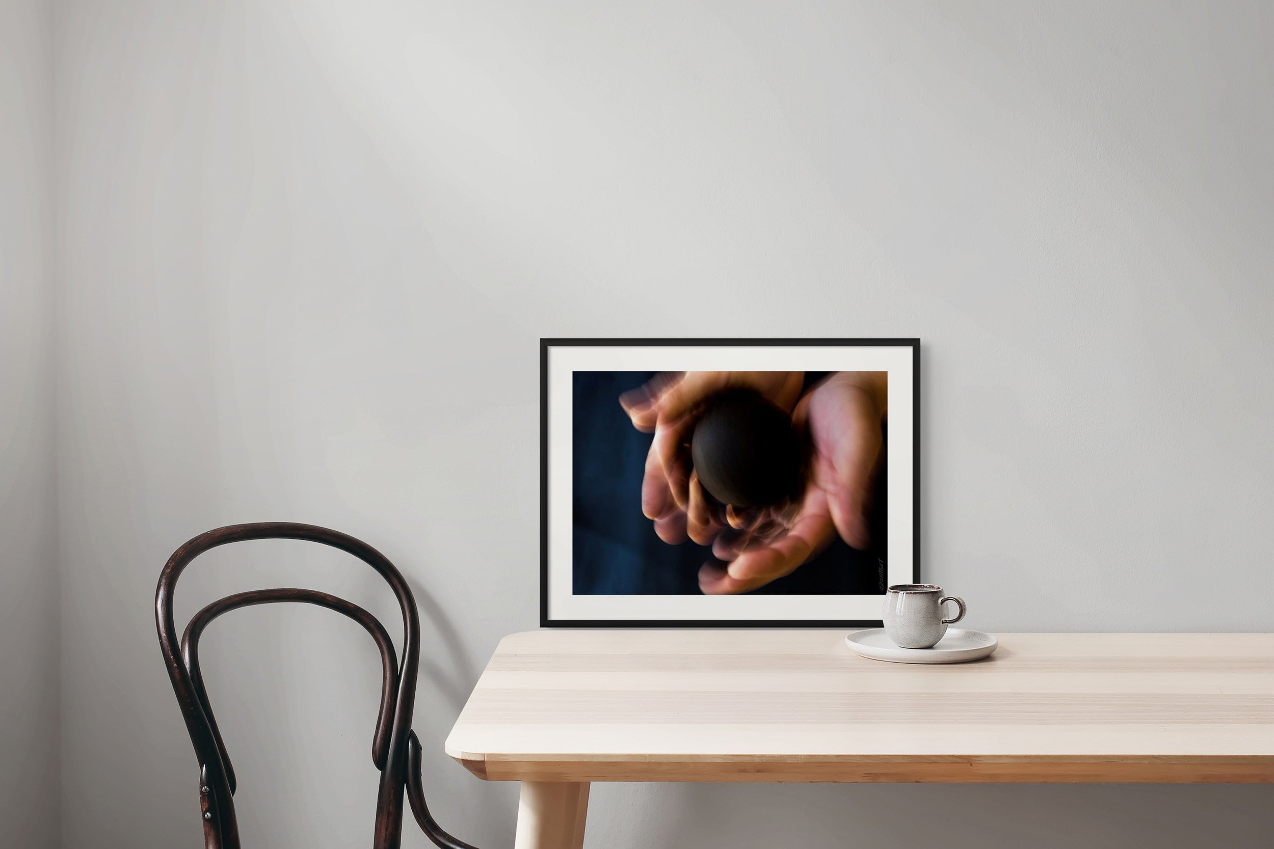 "Grasp of War - Onset" by Azartget displayed in an interior setting.