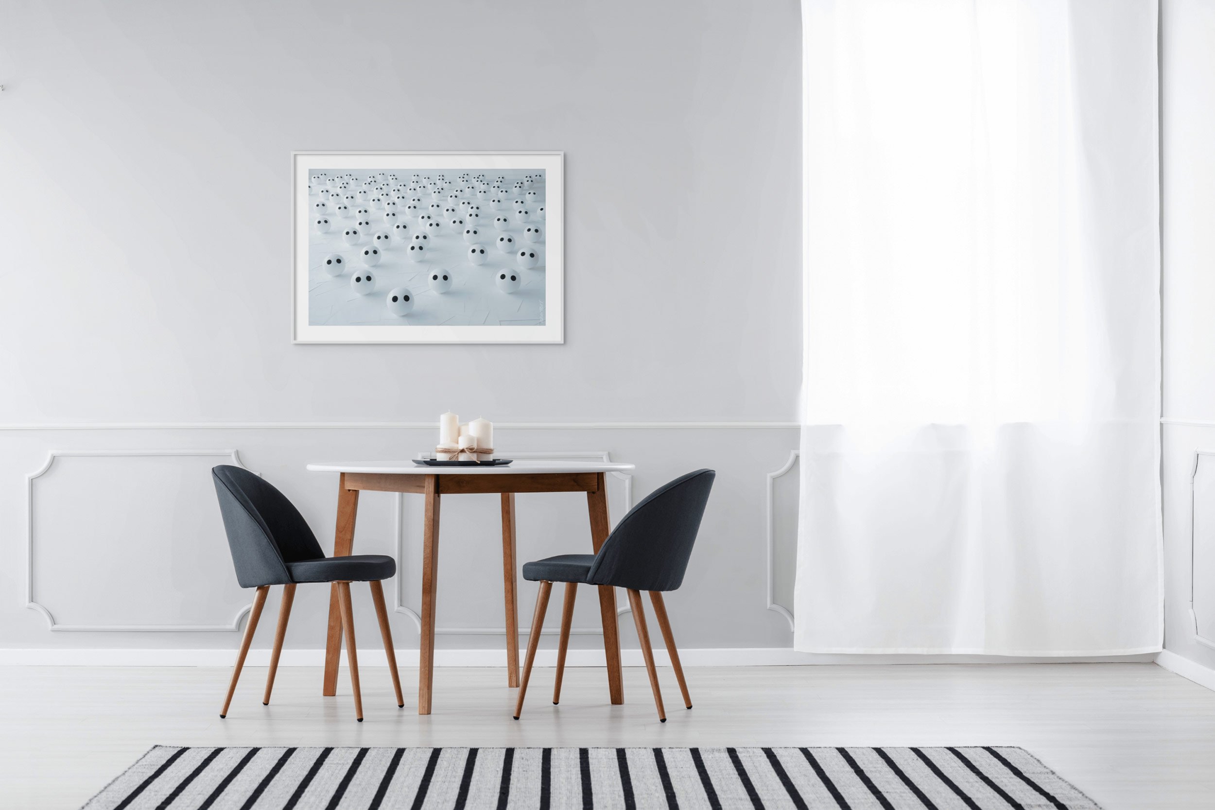 "Under the Clouds" by Azartget displayed in an interior setting.