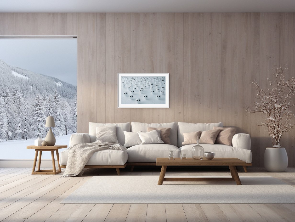 "Under the Clouds" by Azartget displayed in an interior setting.