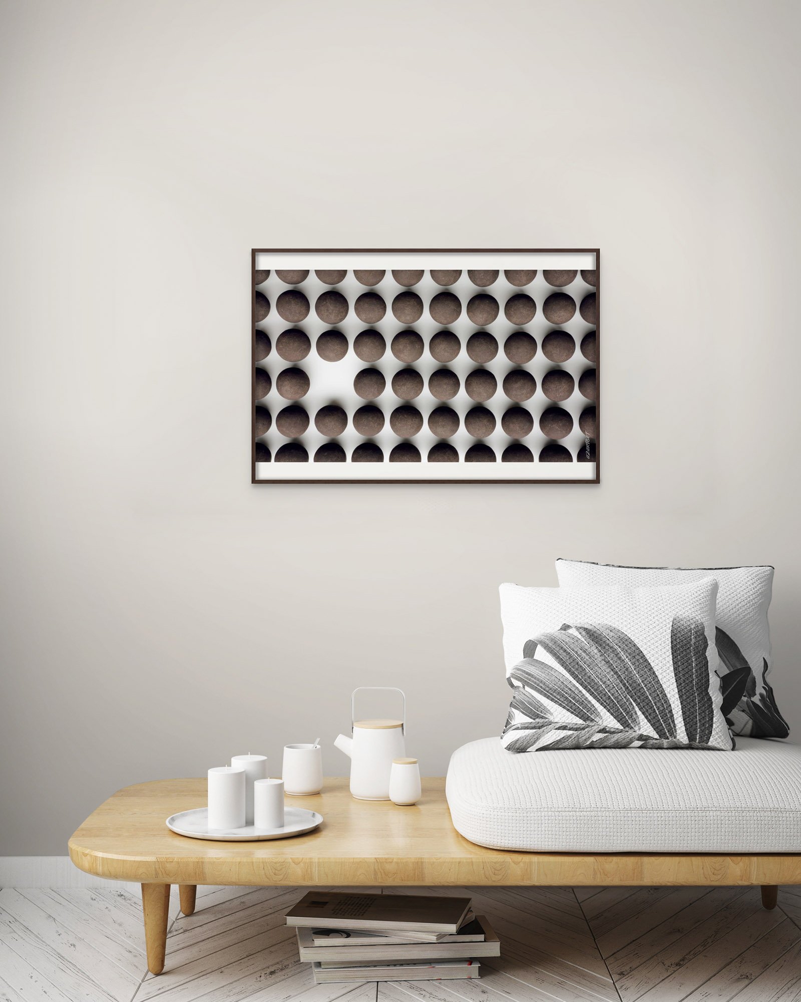 "Pluto Time" by Azartget displayed in an interior setting.