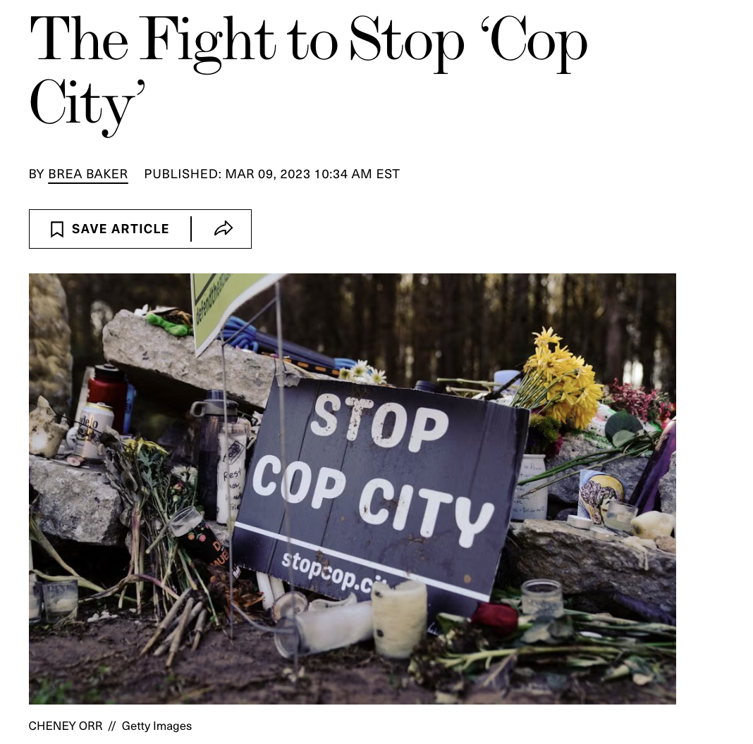 The Fight to Stop ‘Cop City’