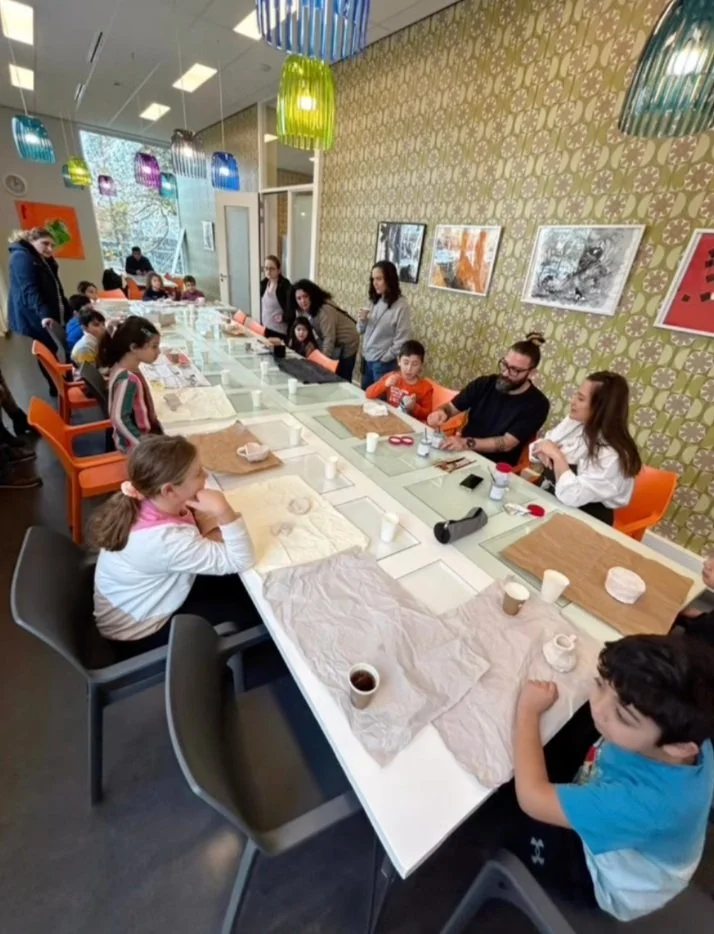 Ece Abay giving workshop to 25 kids between ages 5-12