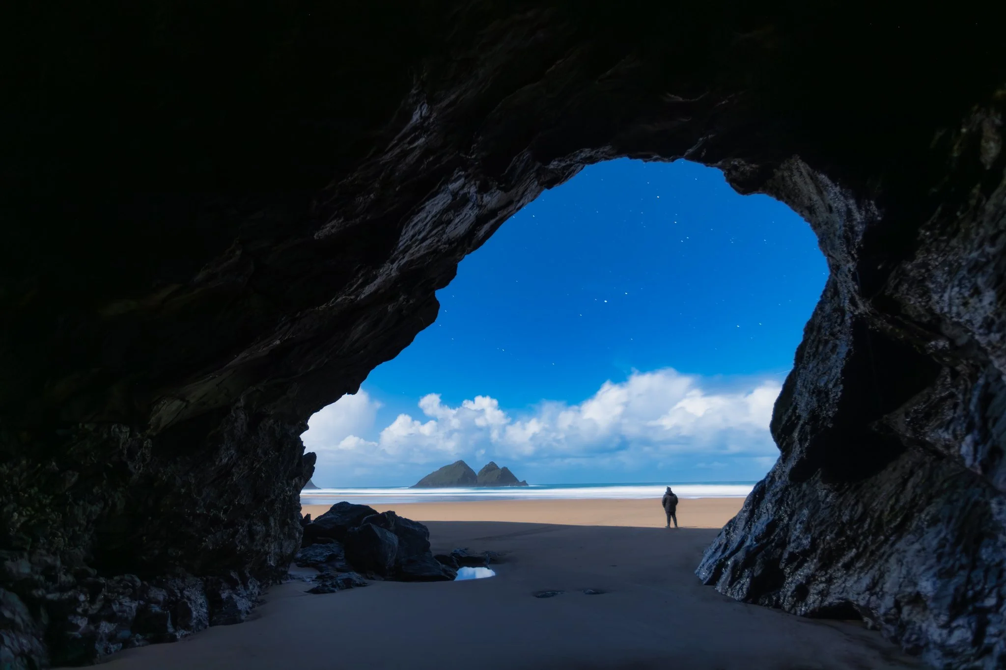 Moonlit Wanderings at Holywell Bay