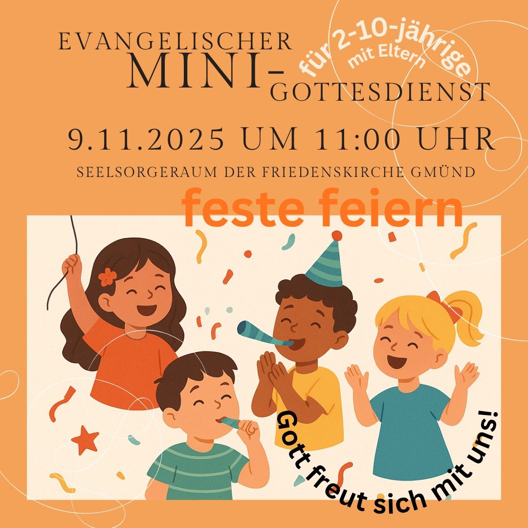 Wir singen, basteln und hören eine Geschichte. Dauer ca. 30 MInuten. Danach Knabberzeug und Beisammensein für nicht-Eilige. 
#minigottesdienst #evangelischimwaldviertel #evangelisch #glaube #vertrauen #gott #fest #feiern