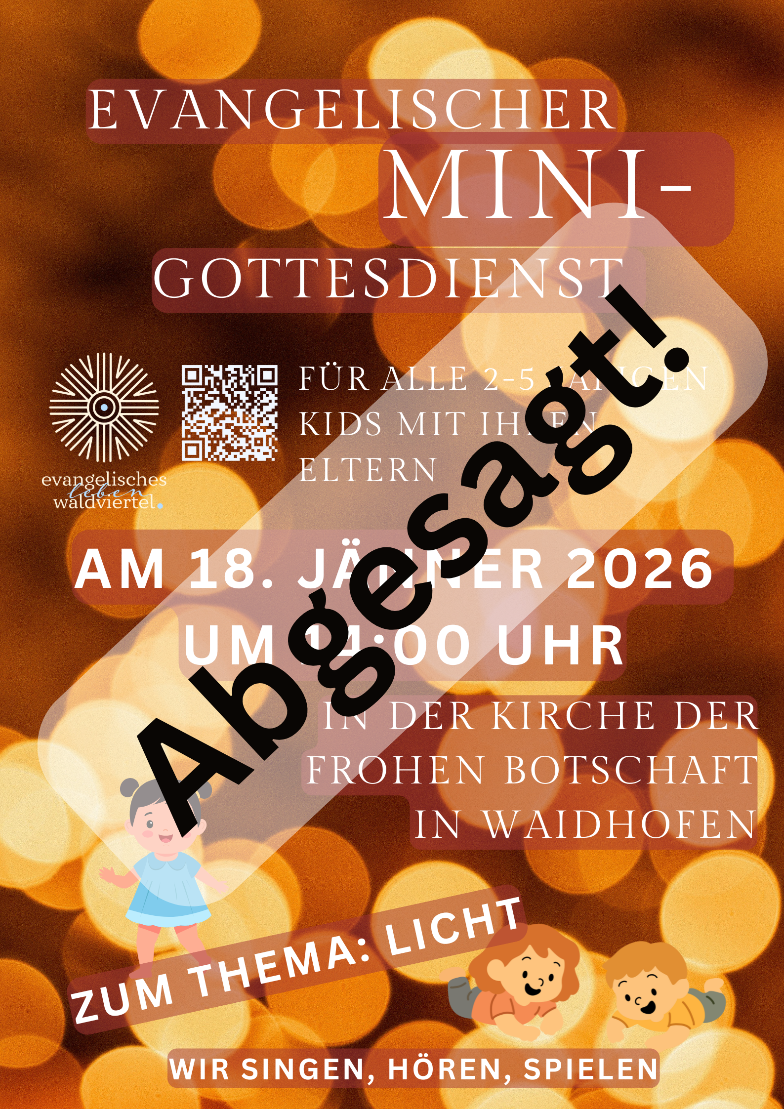 Mini-Gottesdienst findet nicht statt