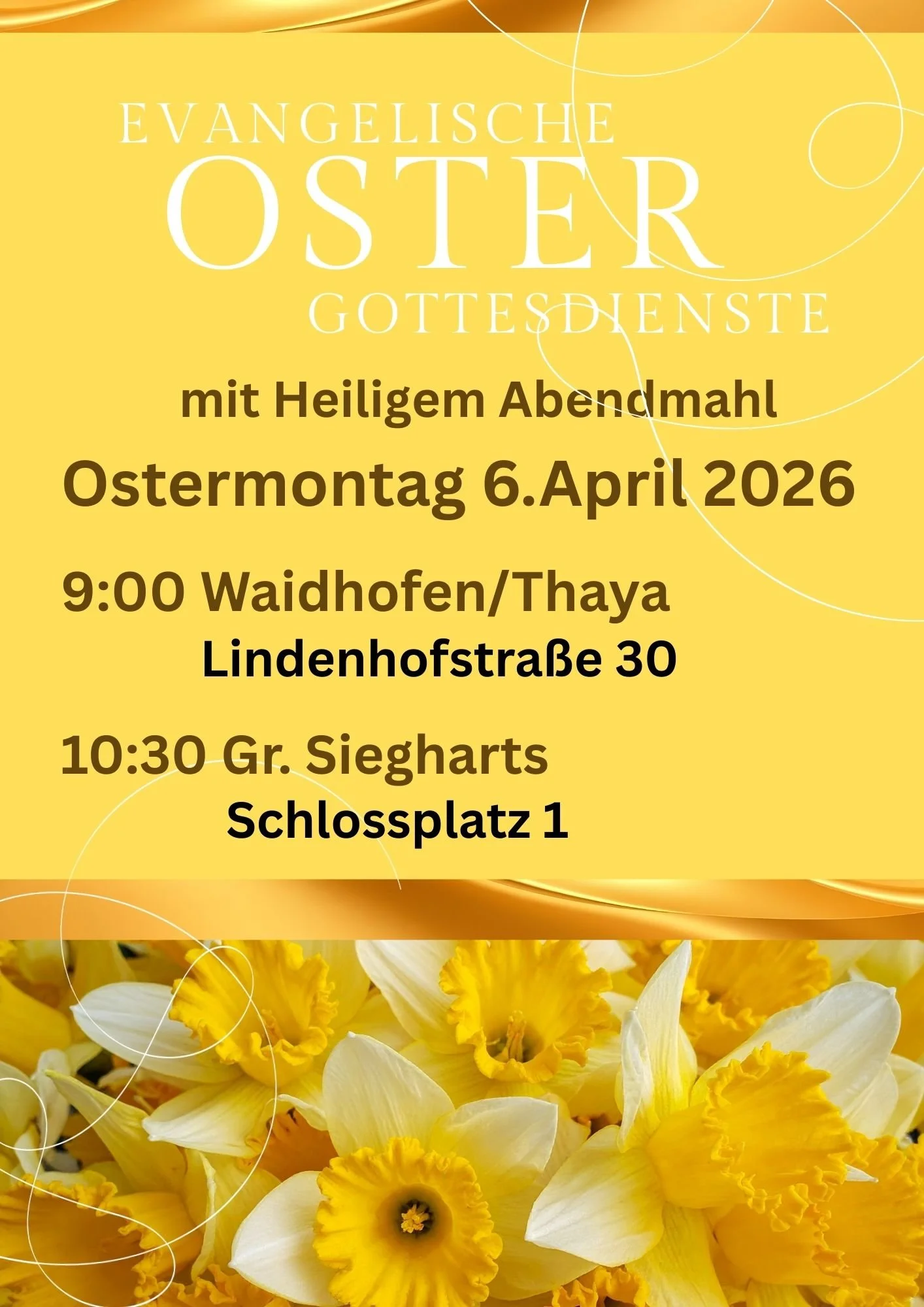 Ostergottesdienste am Ostermontag