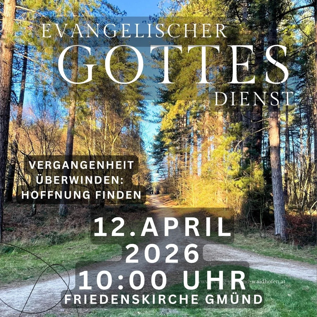 Komm zu unserem evangelischen Gottesdienst und entdecke, wie du trotz einer schweren Vergangenheit neue Hoffnung und Kraft f&uuml;r deine Zukunft finden kannst.
Gemeinsam wollen wir daran denken, dass der Glaube uns nicht vor allen Herausforderungen 