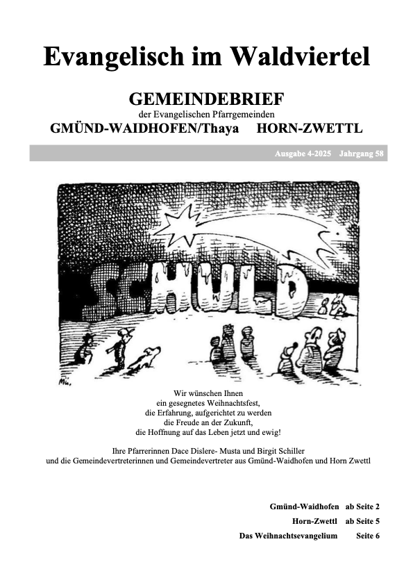 Cover vom Gemeindebrief Winter Frühjahr 2026