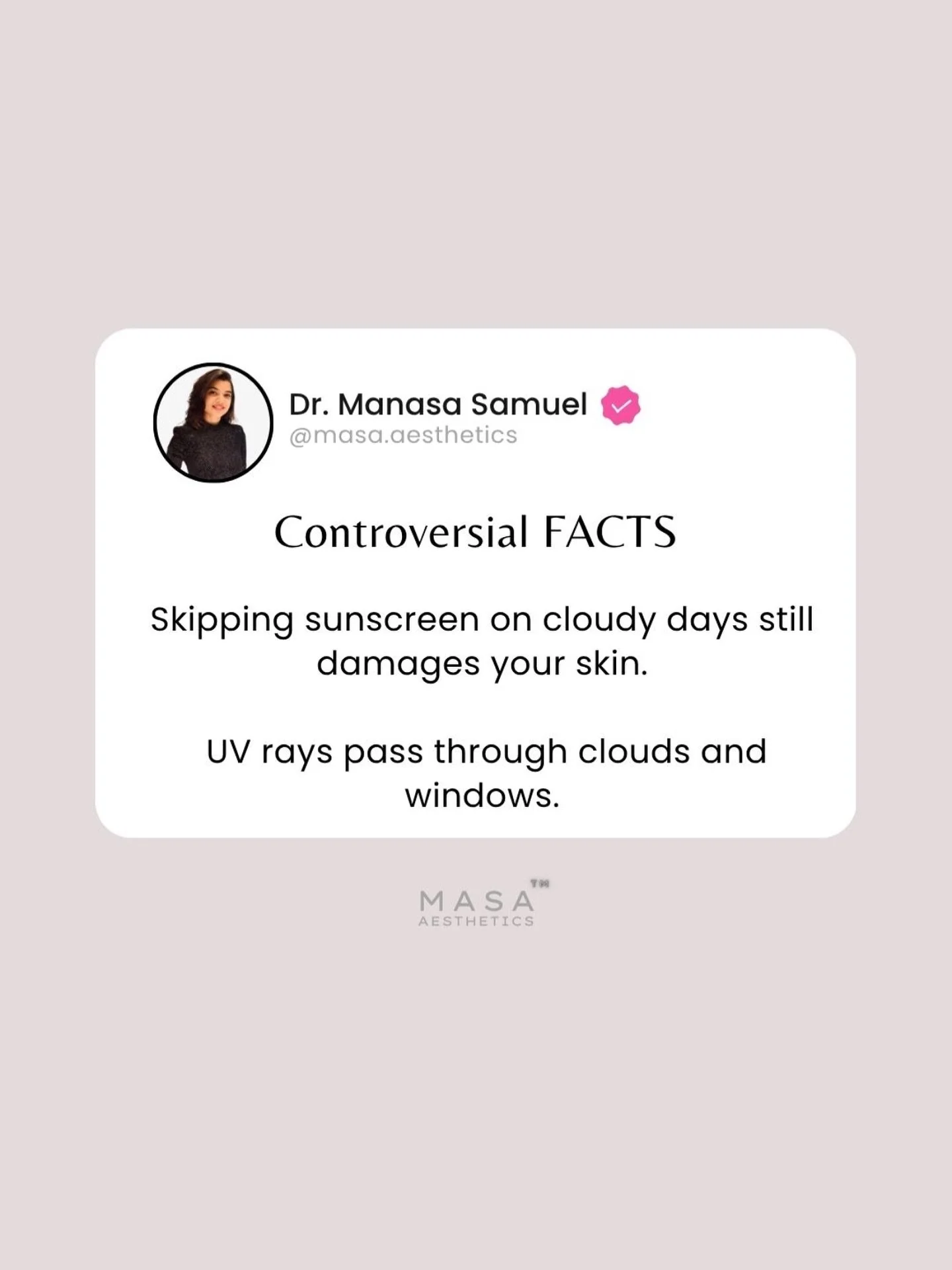 Skin facts with @dr.manasa_masa ✨
• What’s your skin concern?
Book a consultation today and let’s get started! DM us or click the link in bio!
📍 Location: MASA Aesthetics, 17 queens road, Bangalore
🗺️ Maps Link in Bio
📞 080 41
