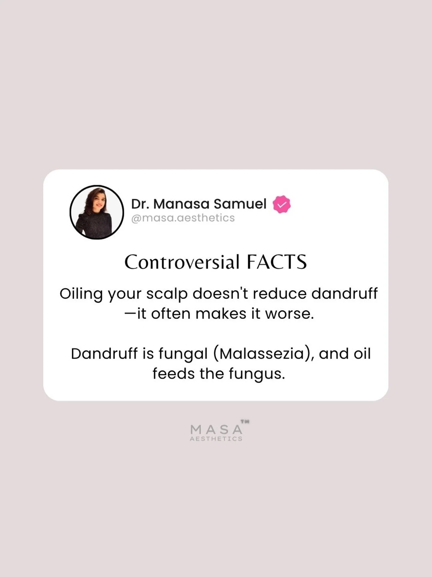Hair facts with @dr.manasa_masa ✨
• What’s your skin concern?
Book a consultation today and let’s get started! DM us or click the link in bio!
📍 Location: MASA Aesthetics, 17 queens road, Bangalore
🗺️ Maps Link in Bio
📞 080 41