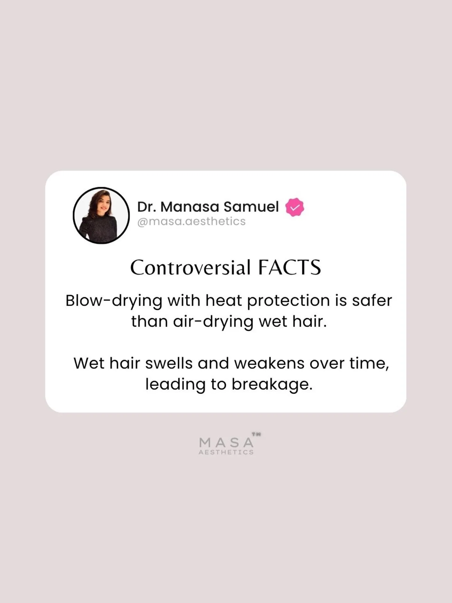 Hair facts with @dr.manasa_masa ✨
• What’s your skin concern?
Book a consultation today and let’s get started! DM us or click the link in bio!
📍 Location: MASA Aesthetics, 17 queens road, Bangalore
🗺️ Maps Link in Bio
📞 080 41