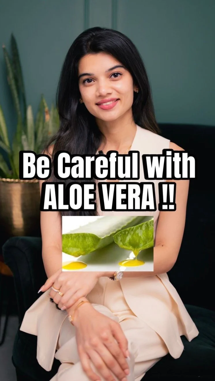 Here is how to extract Aloe Vera Gel the right way ✅
The Irritation Culprit: Aloin, a yellow sap found in the leaf’s outer layer, causes skin irritation, redness, and itching.
Extraction Hack:
🔹Rinse and pat dry.
🔸Soak cut Aloe Vera leaf i