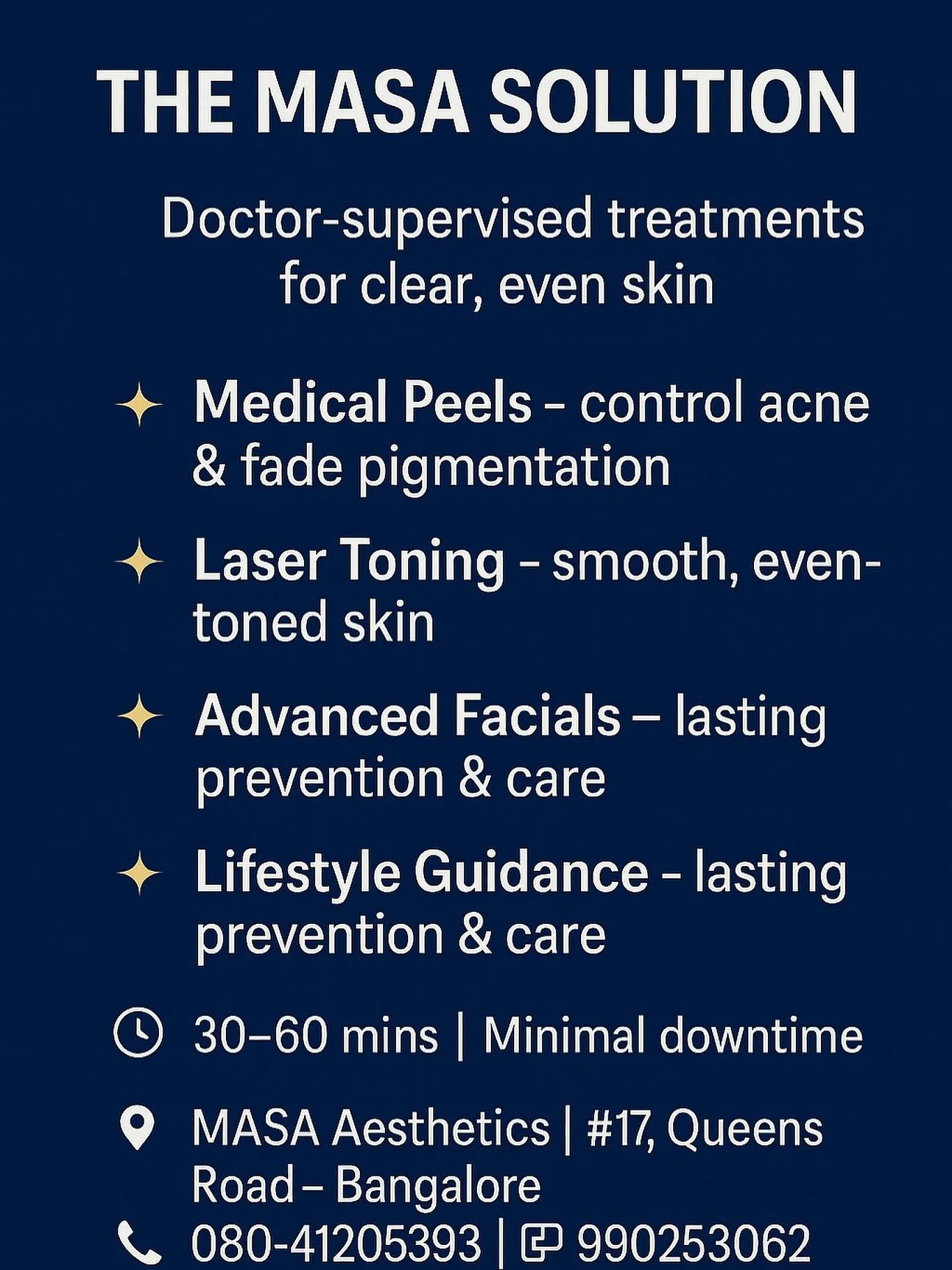 📍 Location: MASA Aesthetics, 17 queens road, Bangalore
🗺️ Maps Link in Bio
📞 080 41205393 / 9902353062 | 📧 masaaesthetics@gmail.com
We look forward to seeing you and making your visit a comfortable one!
[ aesthetic physician, indian skin, skin