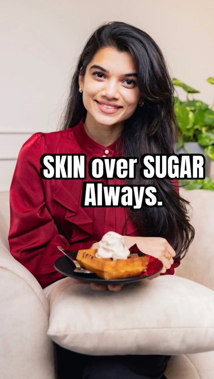 Sweet alert ‼️ Issues like acne, bloating, inflammation, redness, accelerated ageing, etc can be seen due to Excessive sugar intake !
Enjoy your treats in moderation but prioritise your skin 💫
.
.
.
.
.
[aesthetic physician, clear skin, acne prone