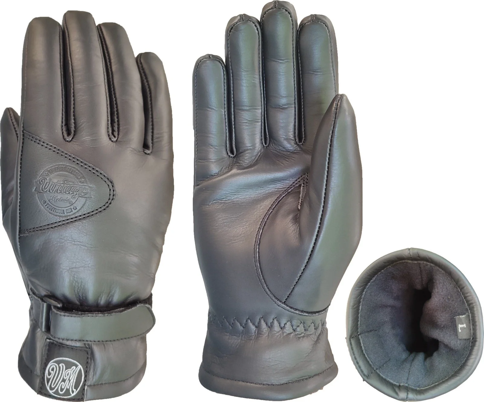 小物 kapital sample leather gloves archive 100% GENUINE BLACK LEATHER GLOVES — Vintage Metals