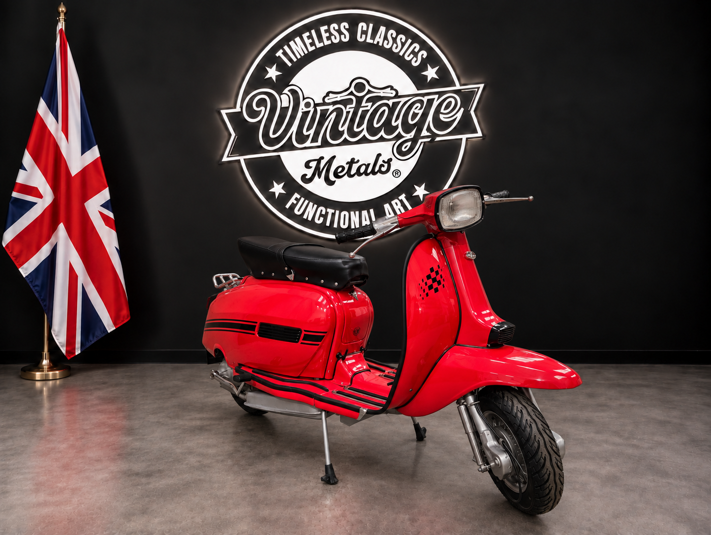 Classic Red Scooter Showroom Display.png