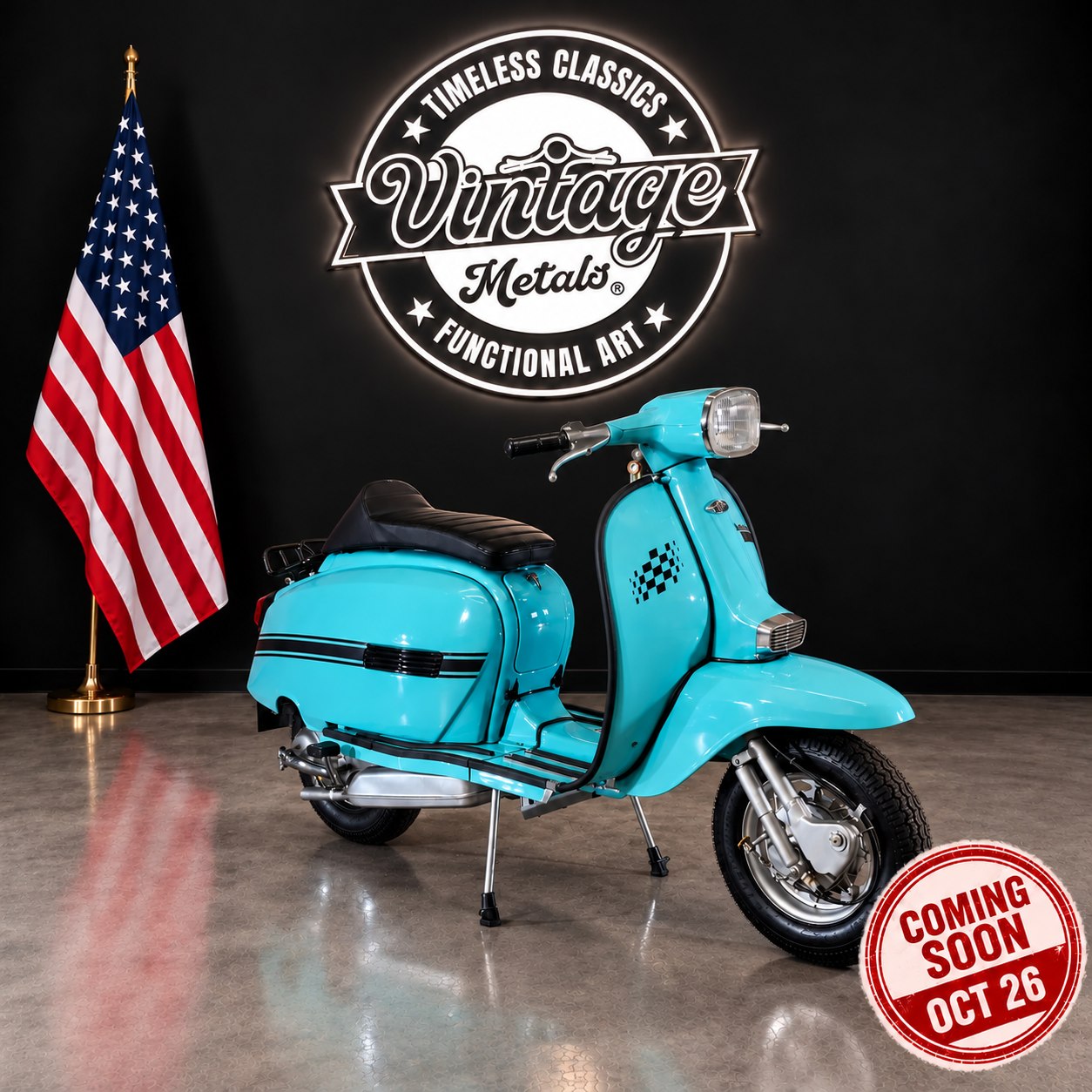 LAMBRETTA GP150 (200cc) - "Turquoise Temptation" - (USA, Texas Branch)