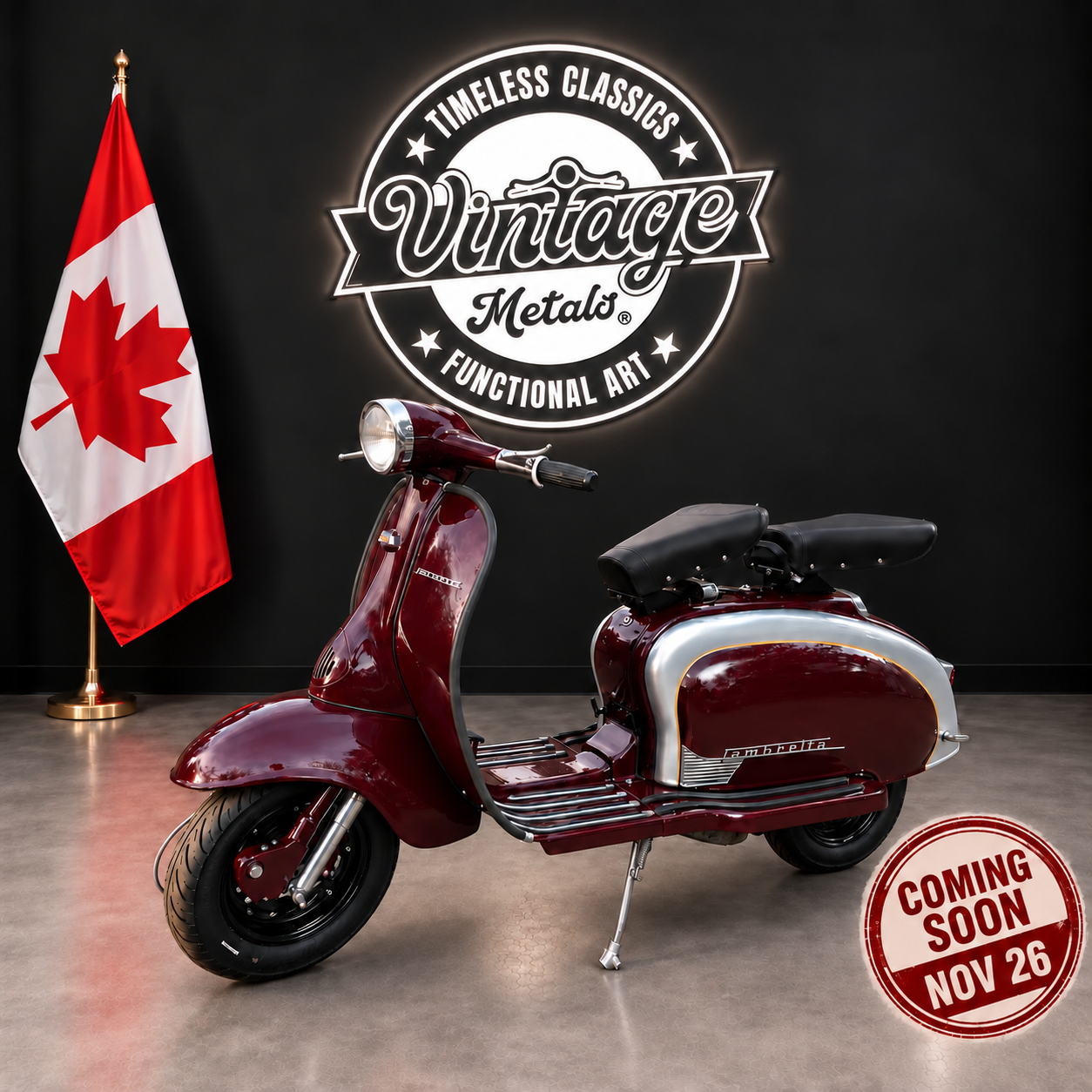 LAMBRETTA Li Series 2 (200cc) - "The Maple Royale" - (Canada Branch)
