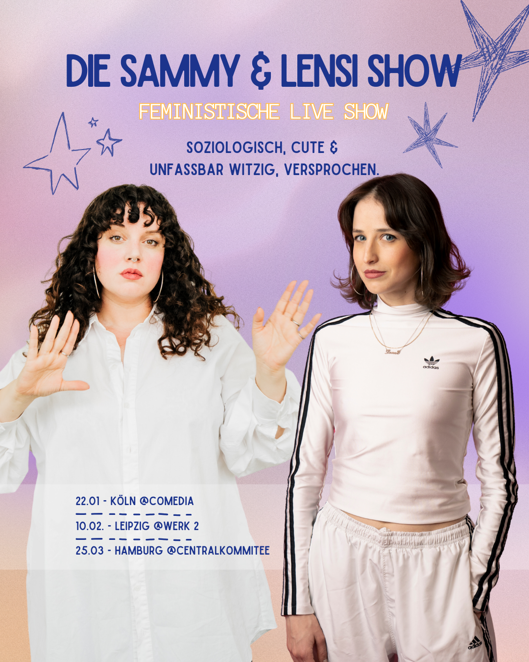 sammagehtsnochjunge & 4xlensi auf dem Showplakat mit Terminen