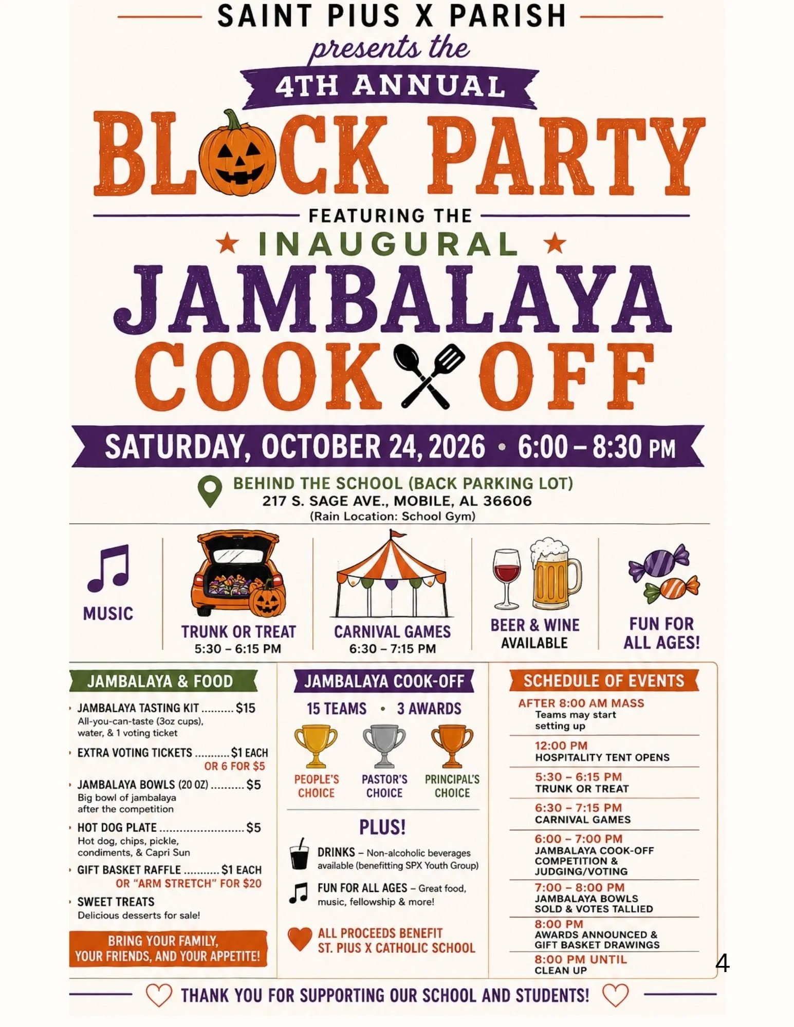 Annual Block Party and Jambalaya Cook Off