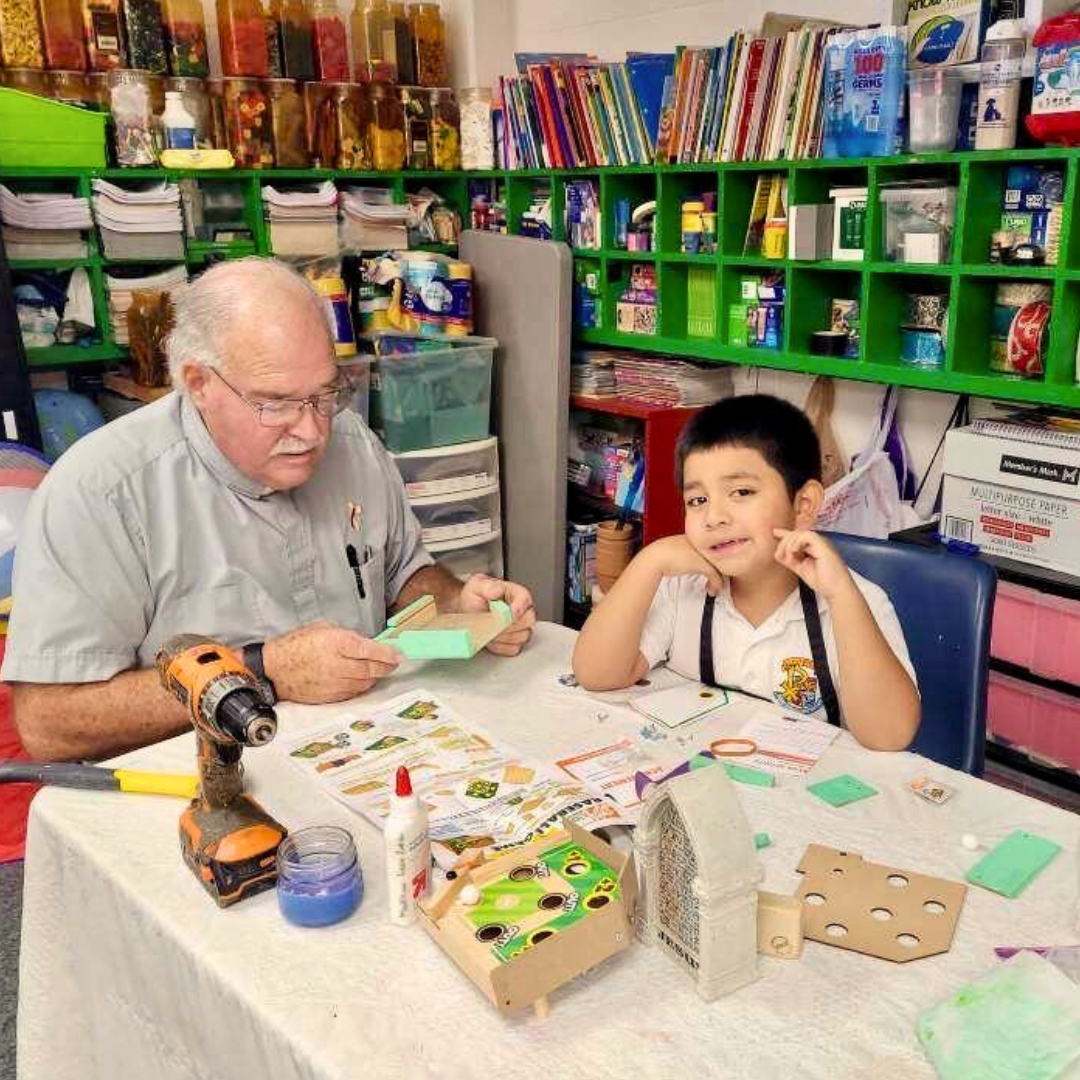 Woodworking and hands-on activities at St. Pius X