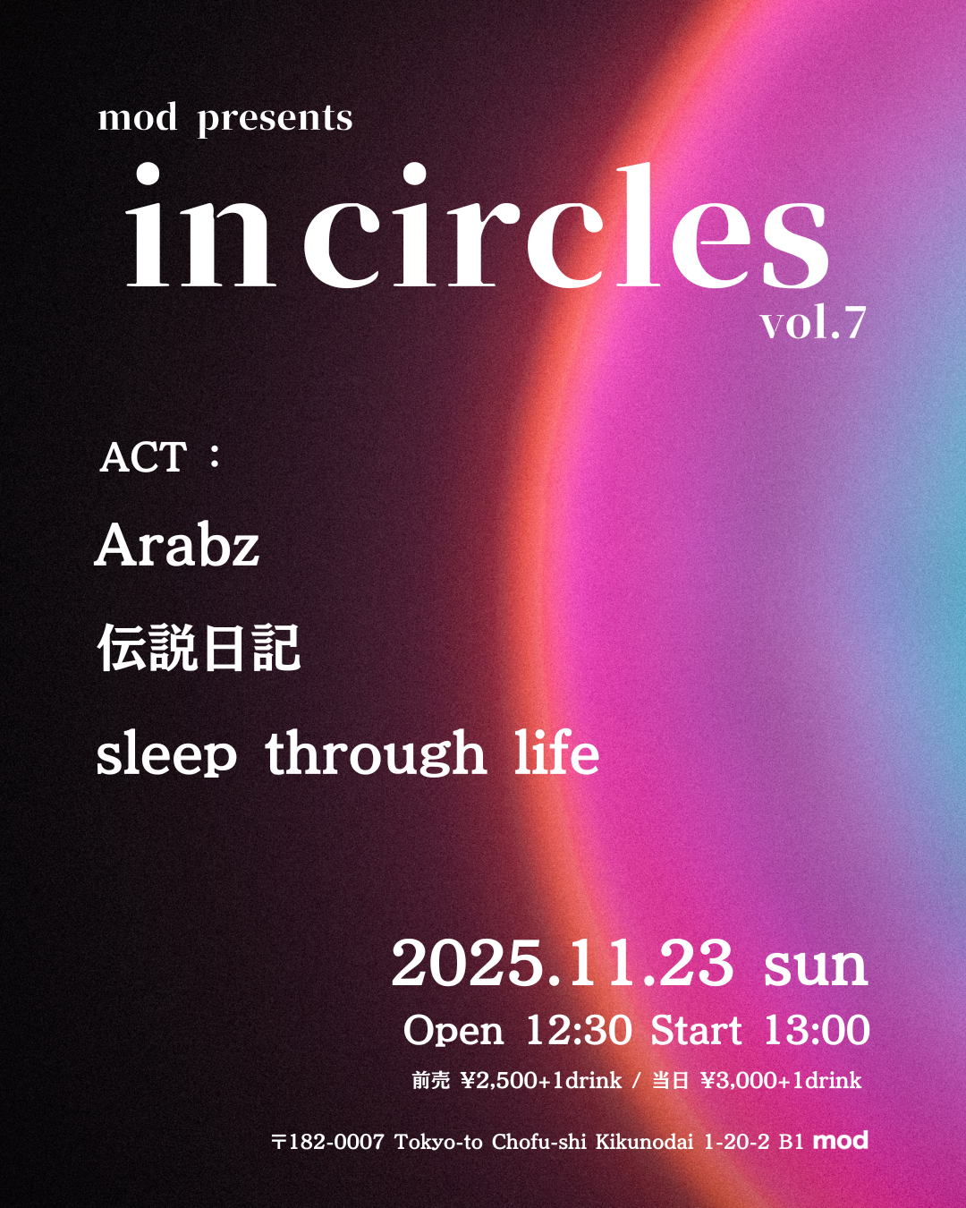 mod presents “in circles”vol.7