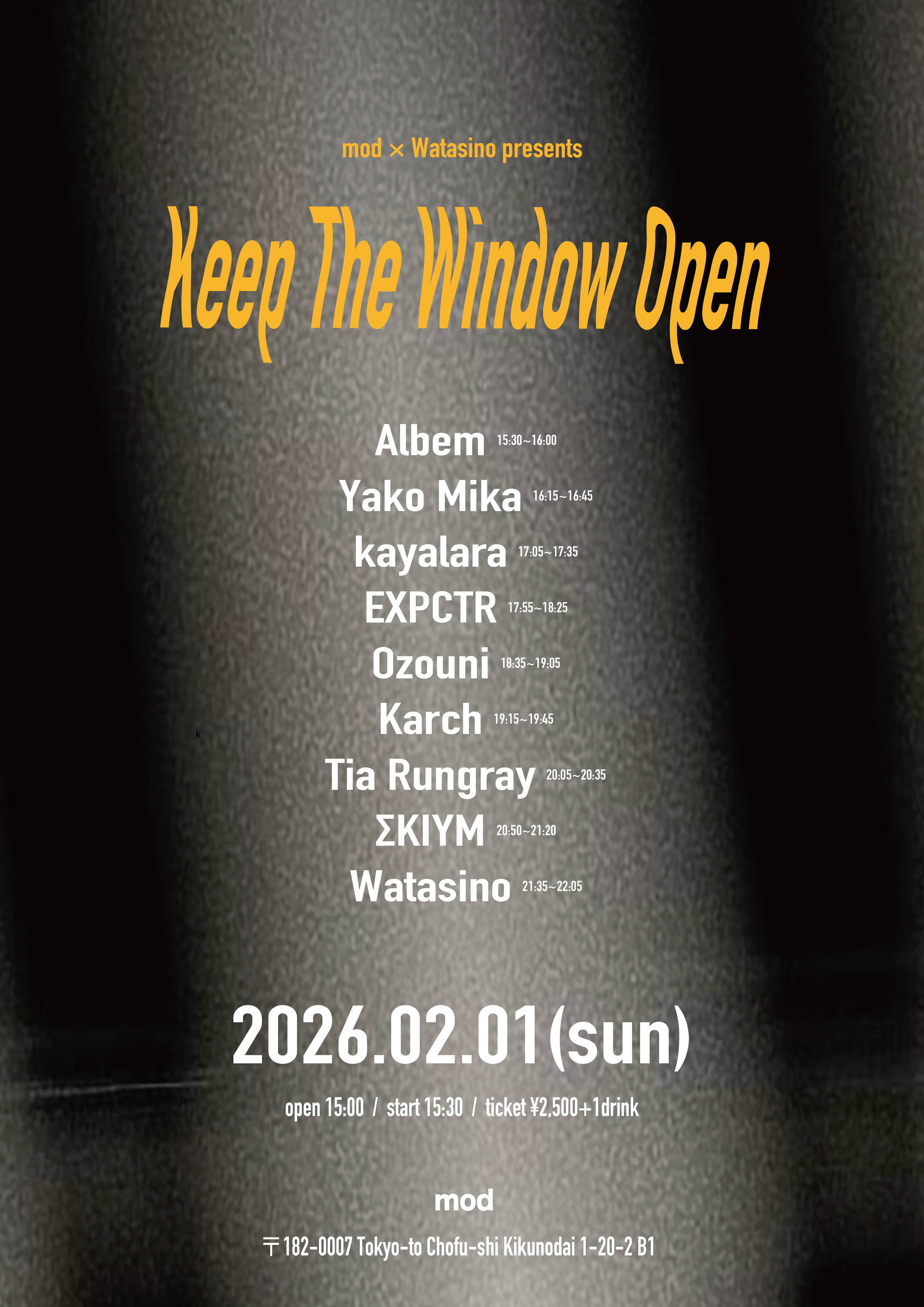 mod × Watasino presents「Keep The Window Open」
