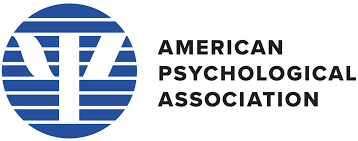 American Psychological Association logo with blue stripes and text